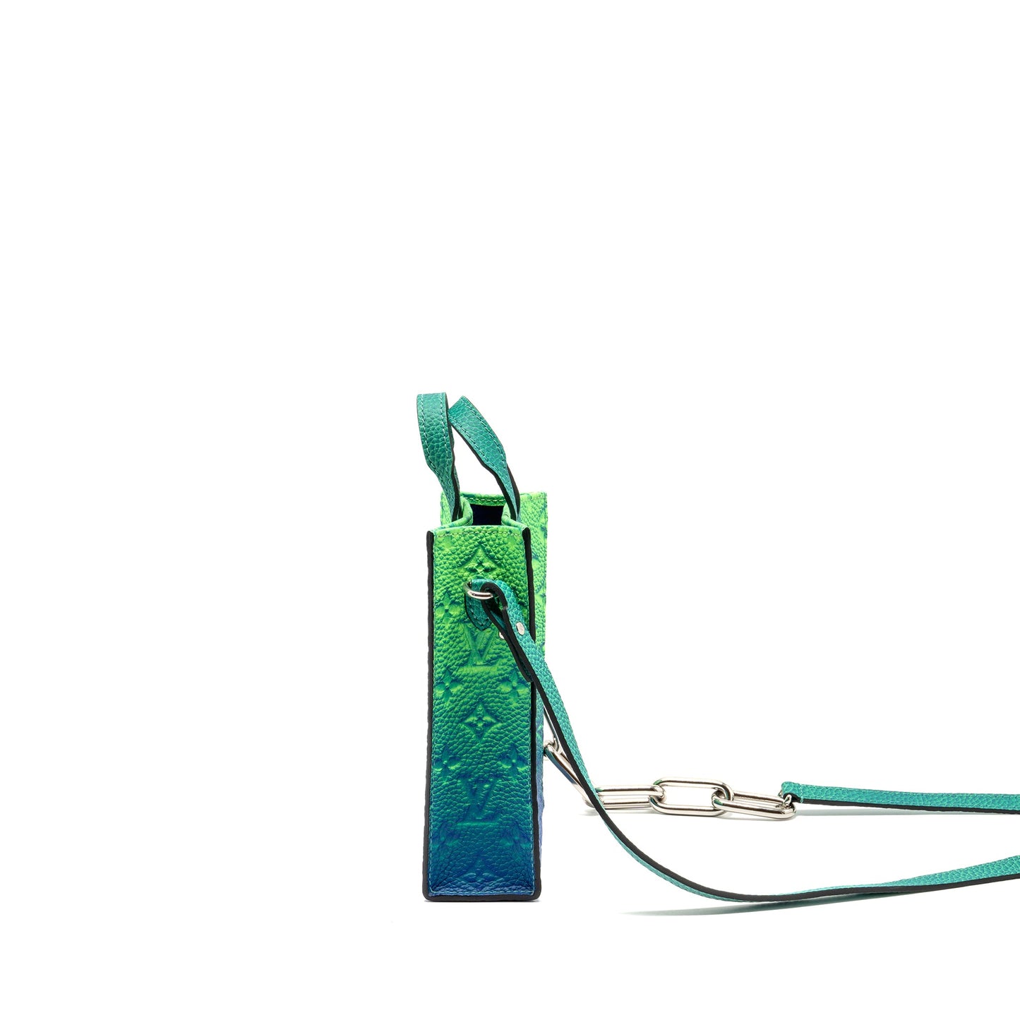 Louis Vuitton Petit Sac Plat Virgil Abloh Taurillon Illusion Blue/Green