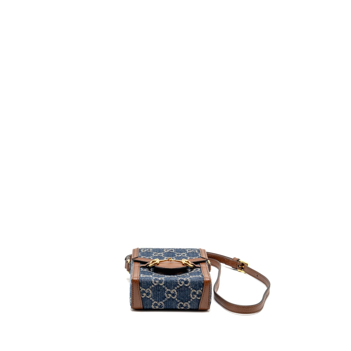 Gucci Horsebit 1955 Mini Purse Calfskin Blue/Brown