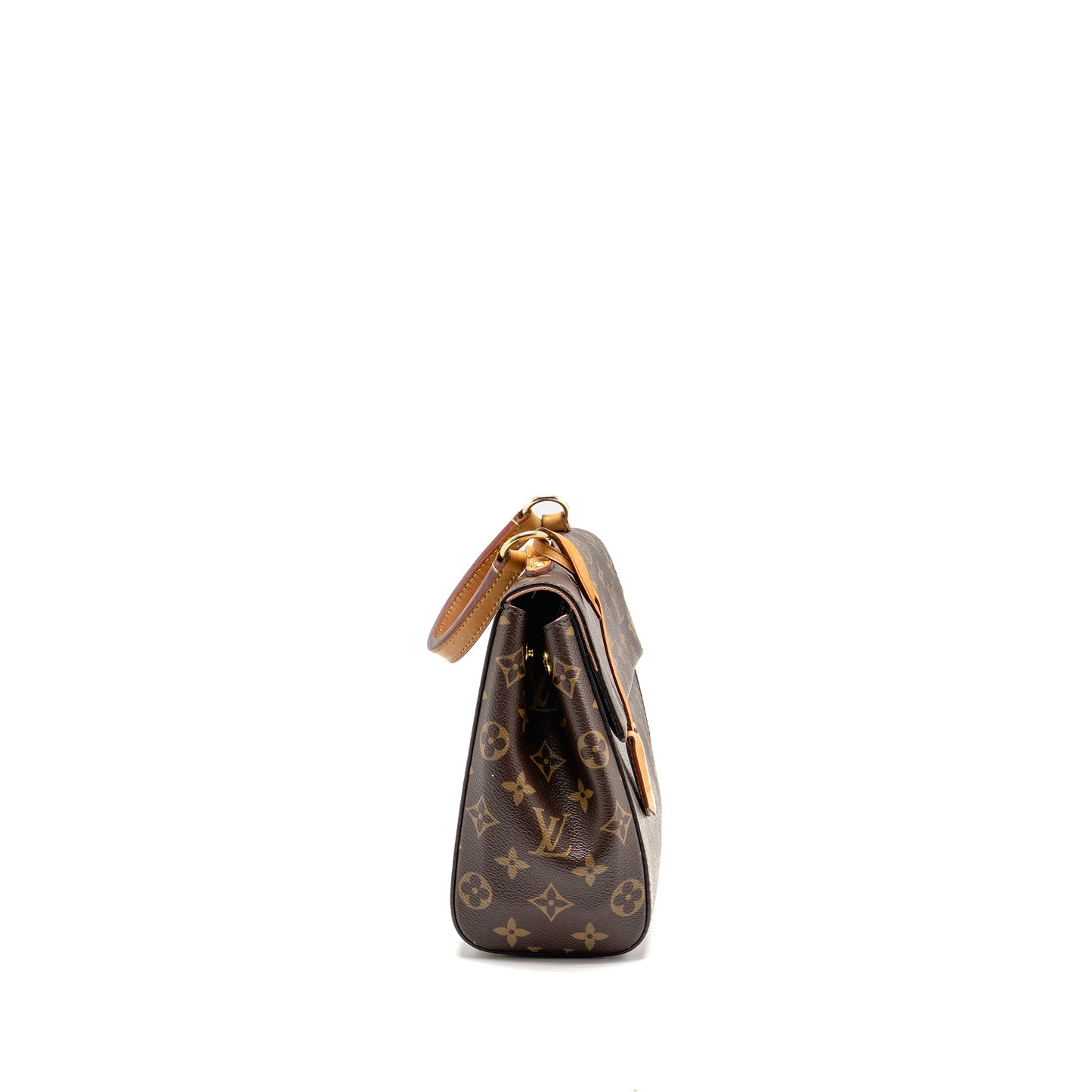 LOUIS VUITTON Cluny Monogram Canvas with Pink Strap