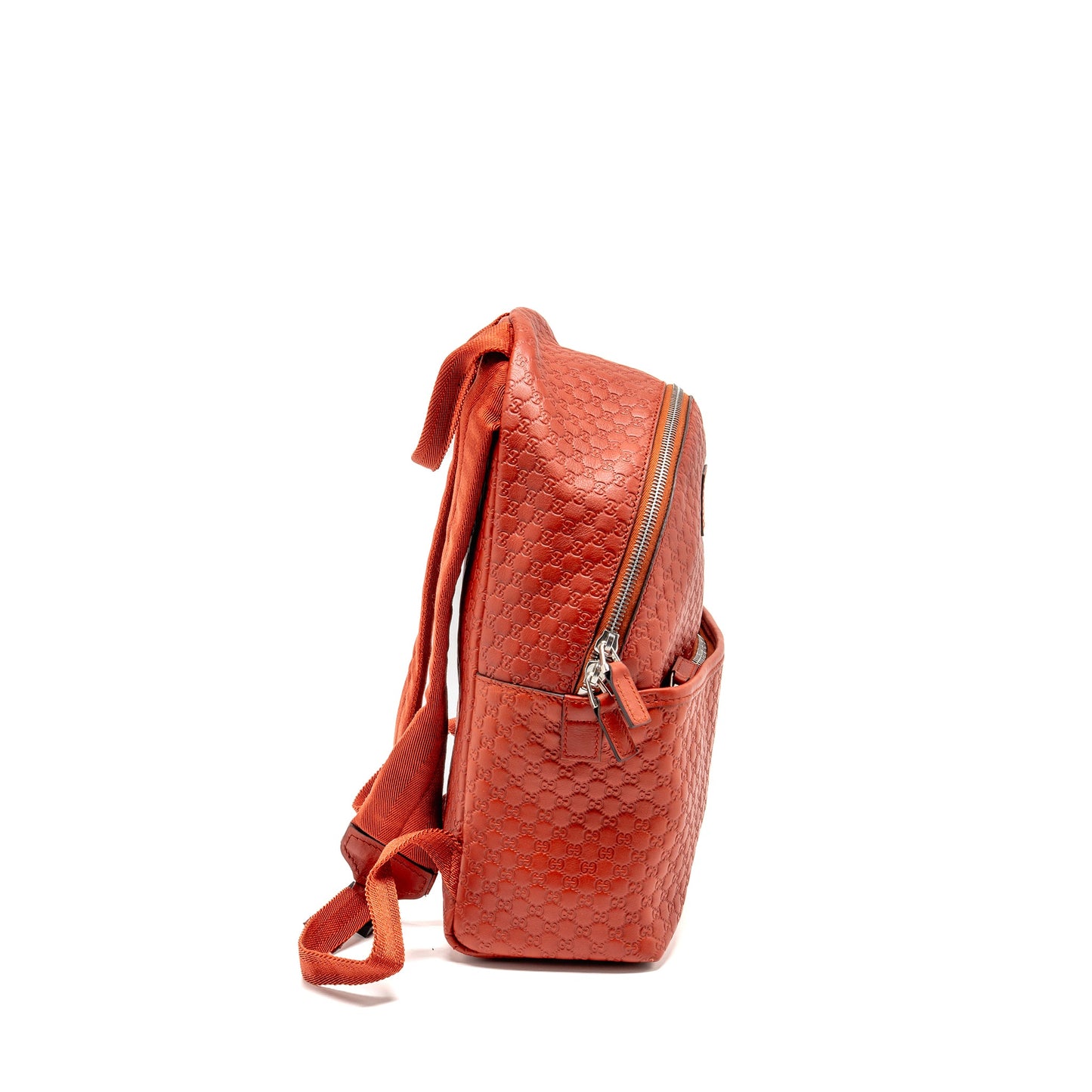 Gucci Kids Guccissima Backpack Leather Red