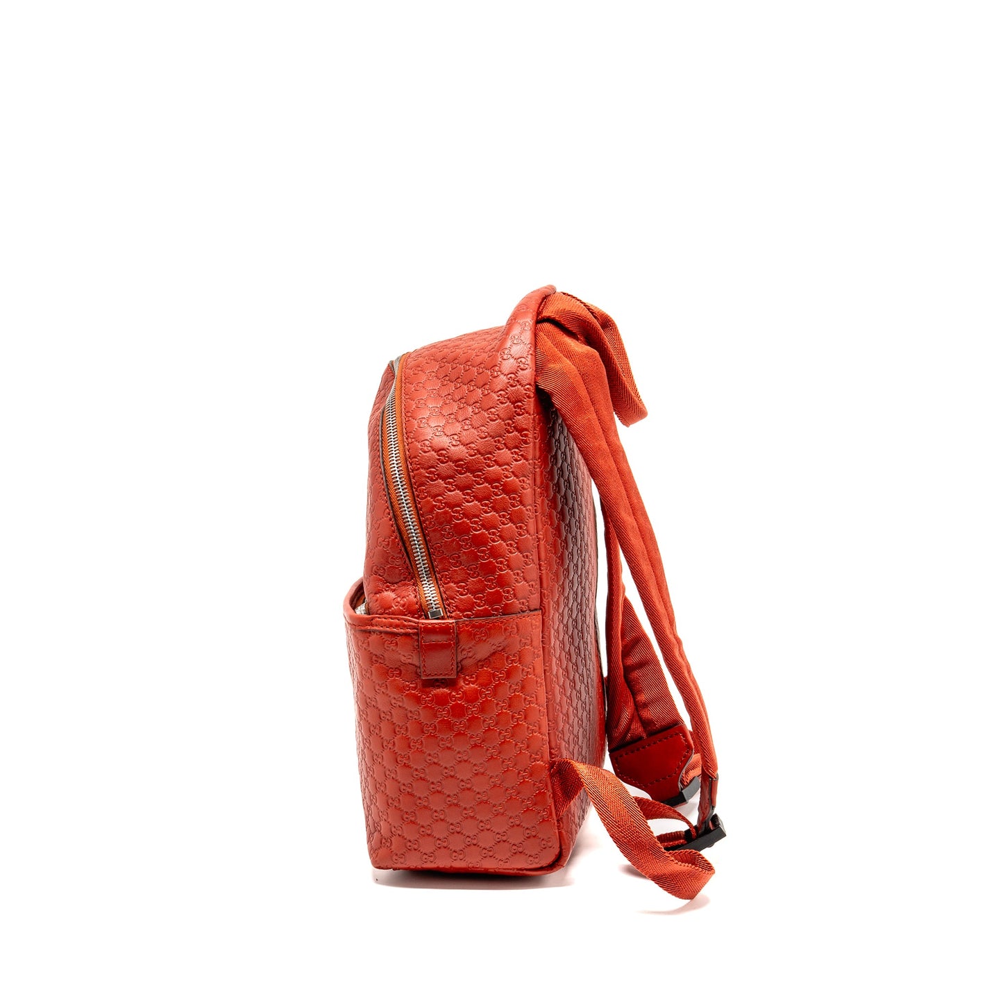 Gucci Kids Guccissima Backpack Leather Red