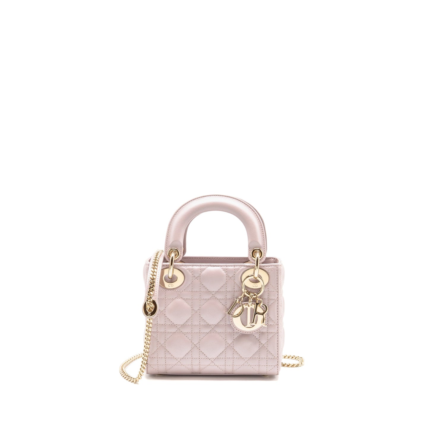 Dior Mini Lady Dior lambskin light Pink