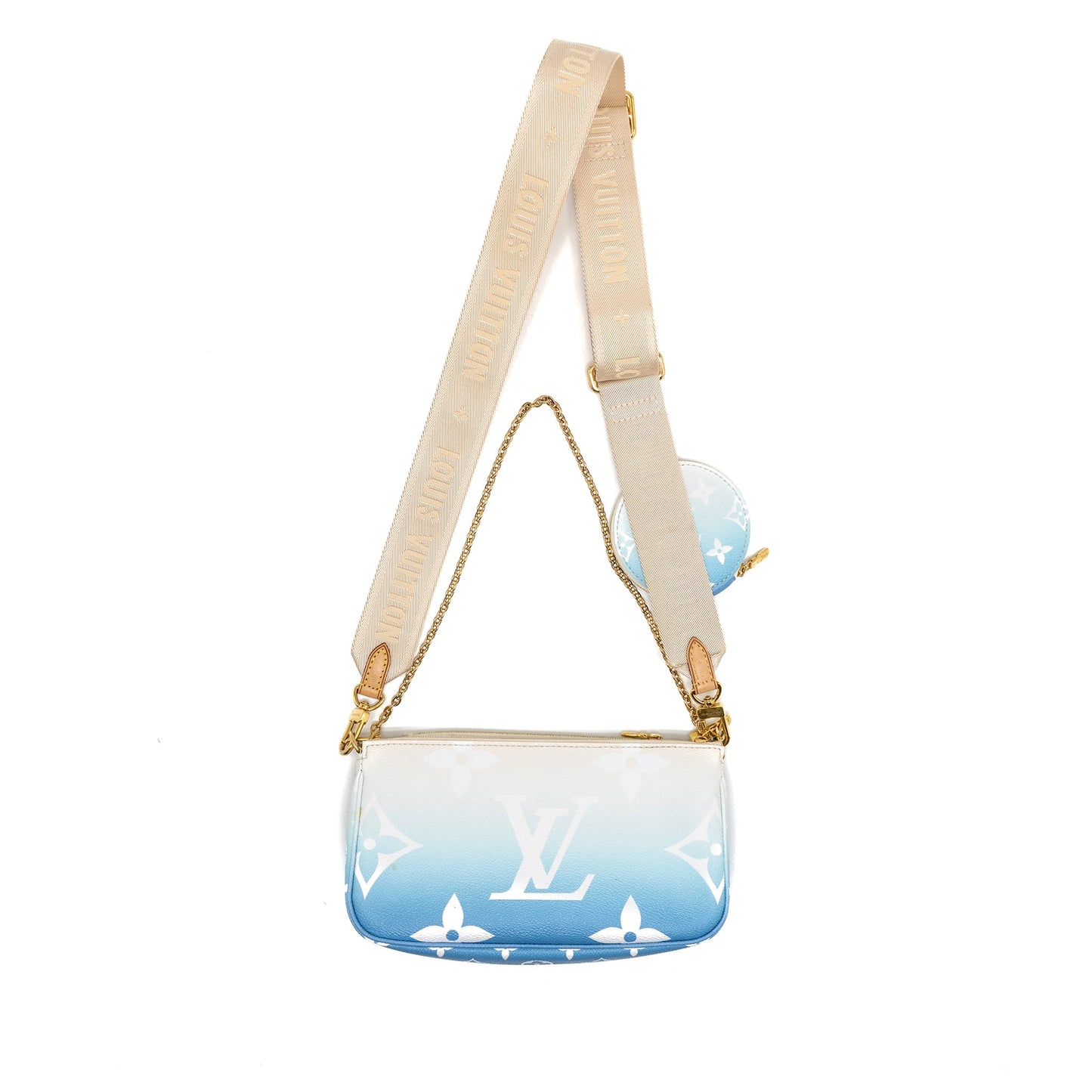 Louis Vuitton Multi Pochette Accessories By The Pool Giant Monogram Canvas Blue