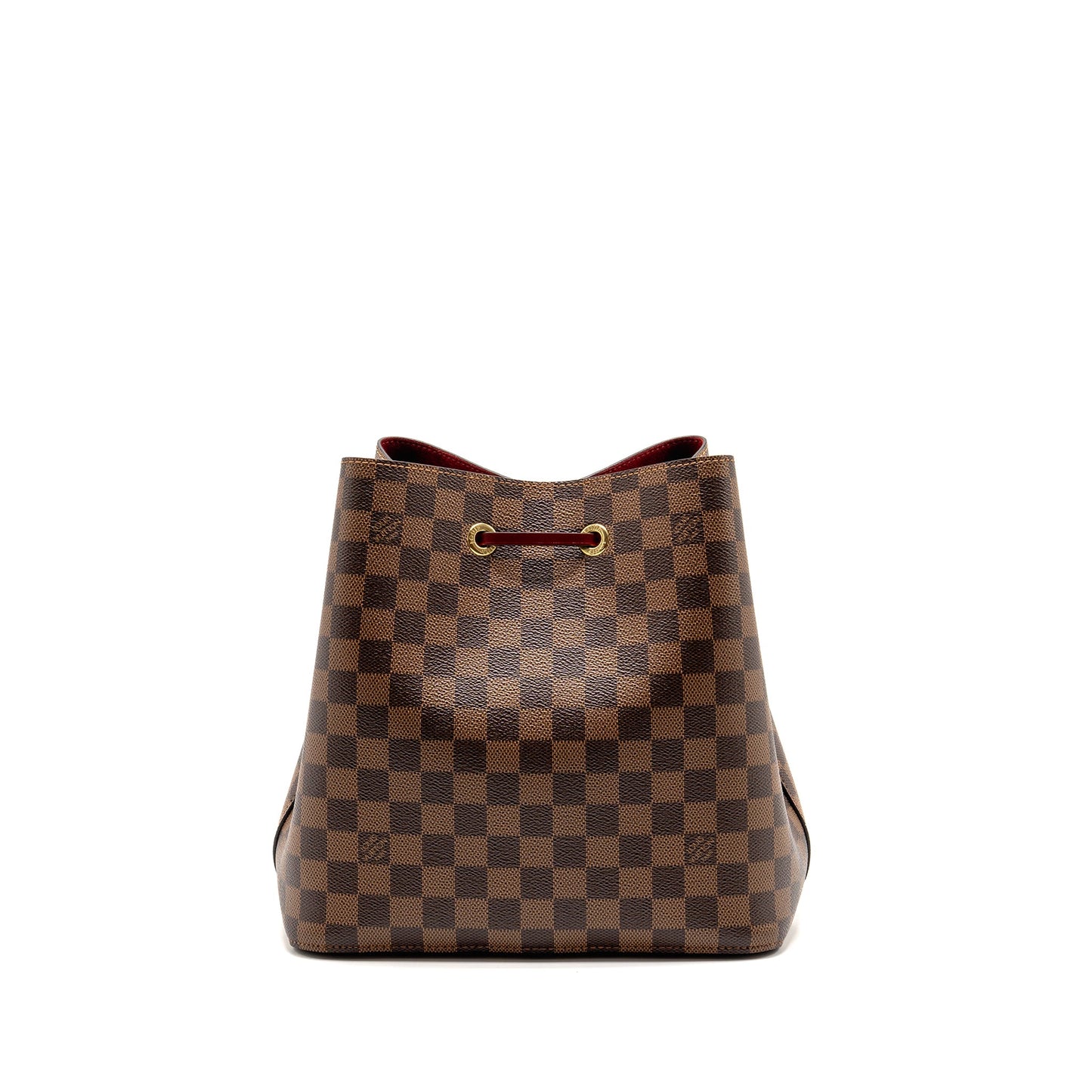Louis Vuitton Neo Noe Damier Ebene Canvas Brown / Berry