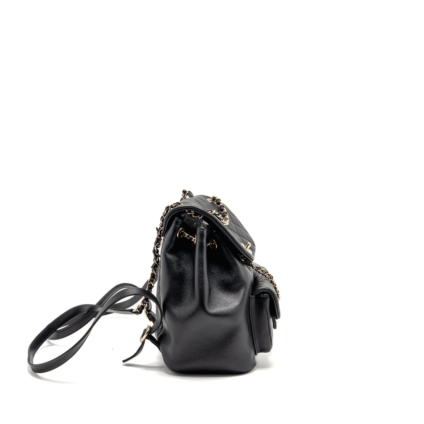 Chanel Large Duma Backpack Calfskin Black LGHW (Microchip)