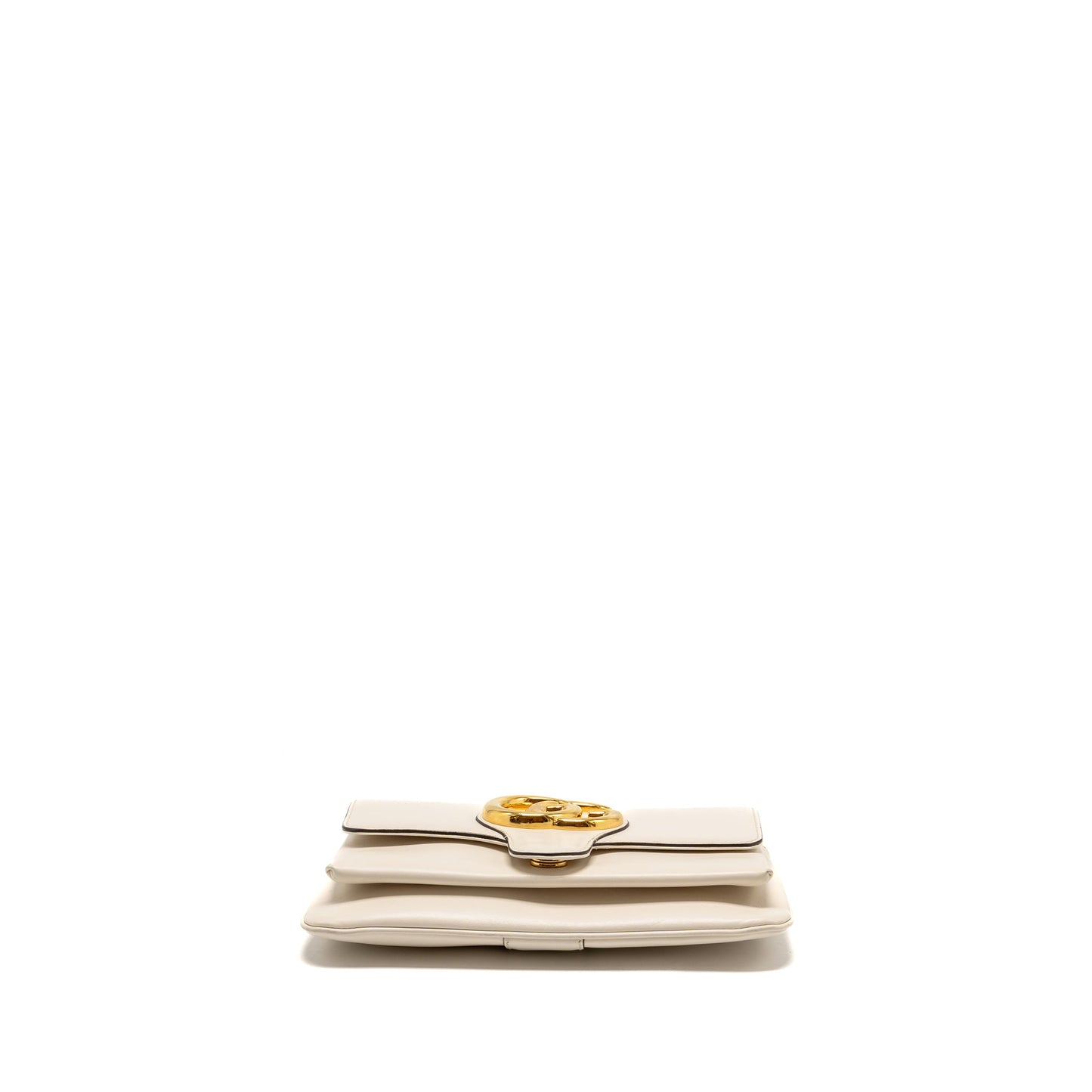 Gucci Small Arli Flap Purse Calfskin White