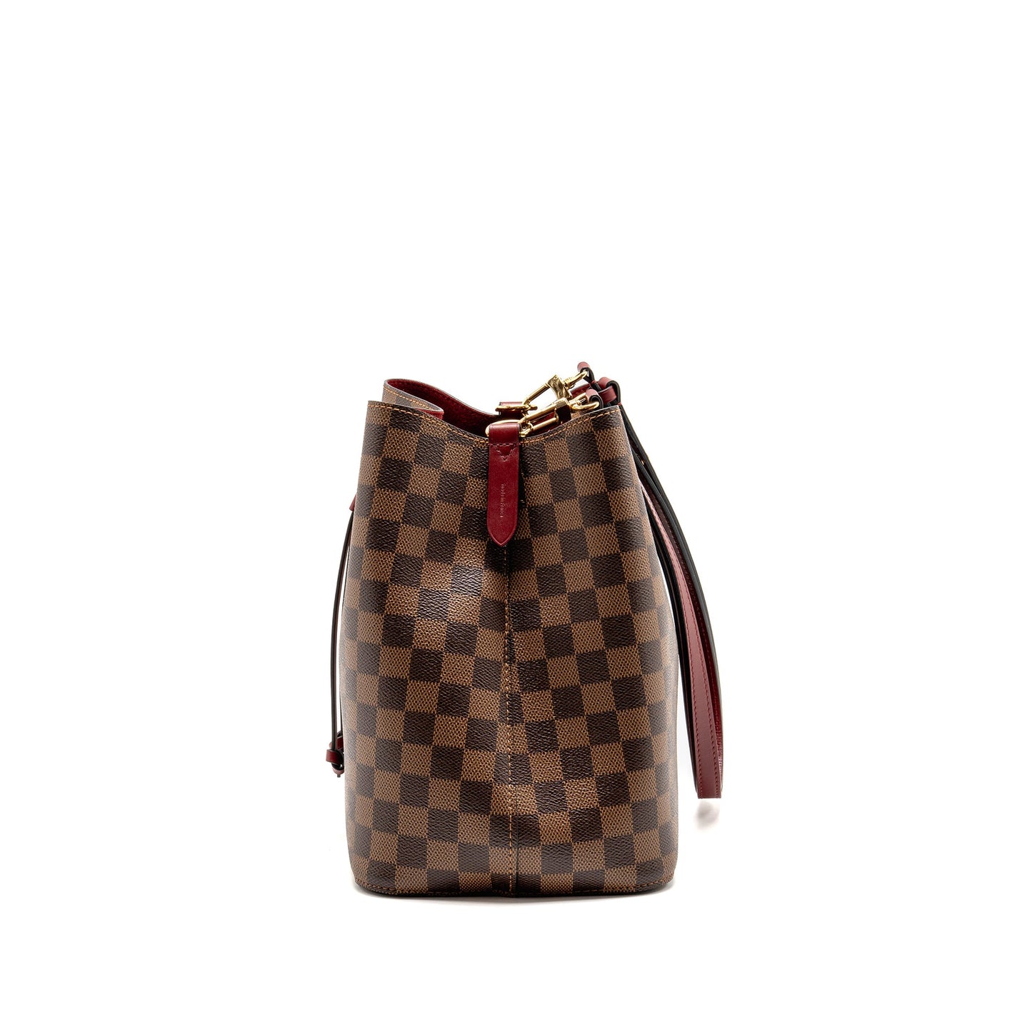 Louis Vuitton Neo Noe Damier Ebene Canvas Brown / Berry