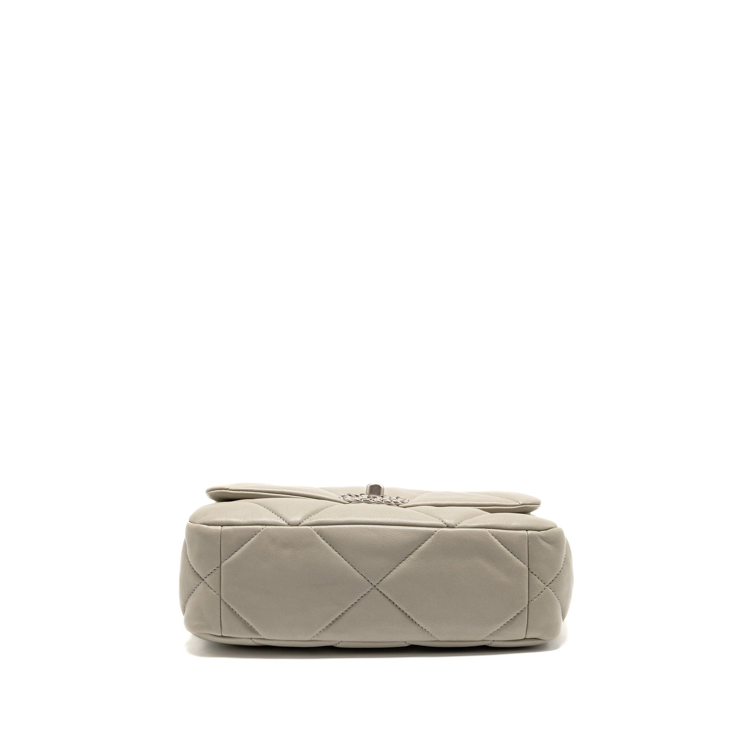Chanel Small 19 Bag Lambskin Light Grey Multicoloured Hardware (microchip)