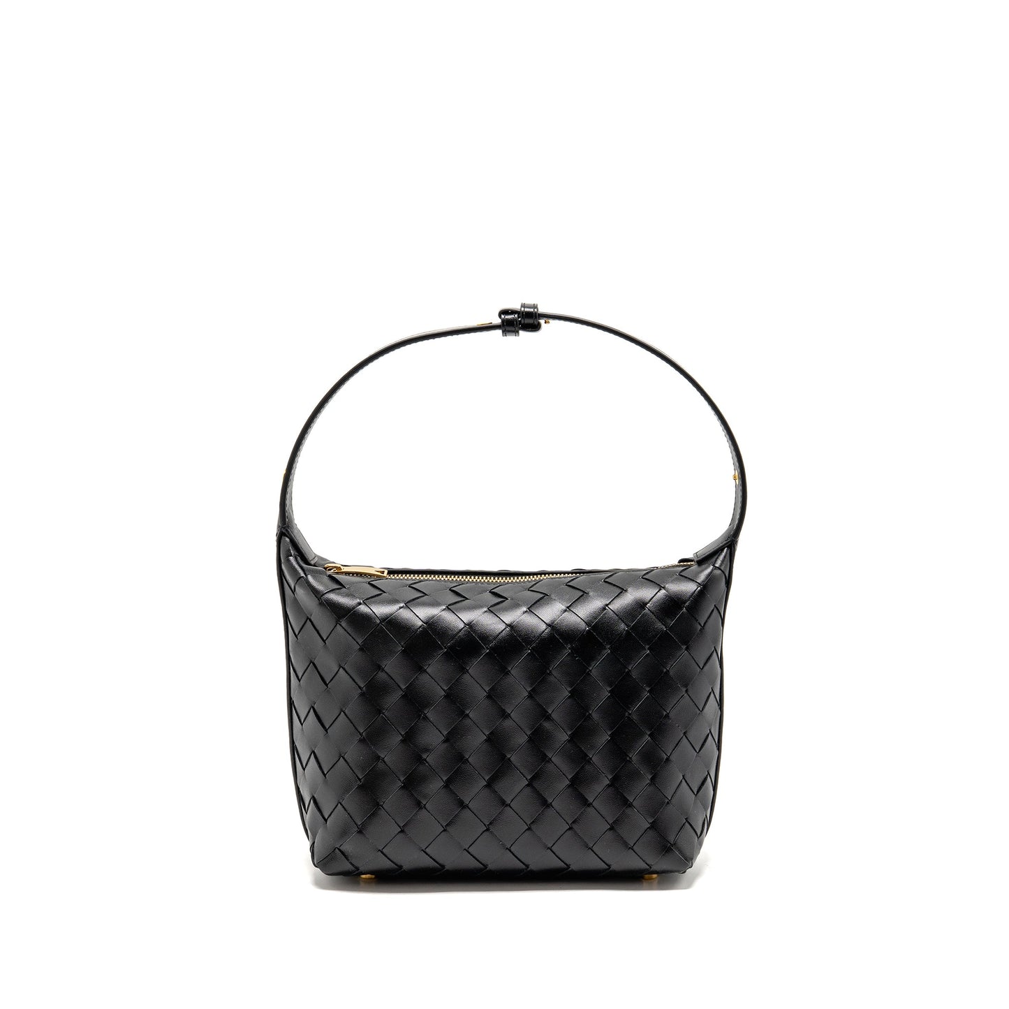 Bottega Veneta Mini Wallace Mini Purse Calfskin Black