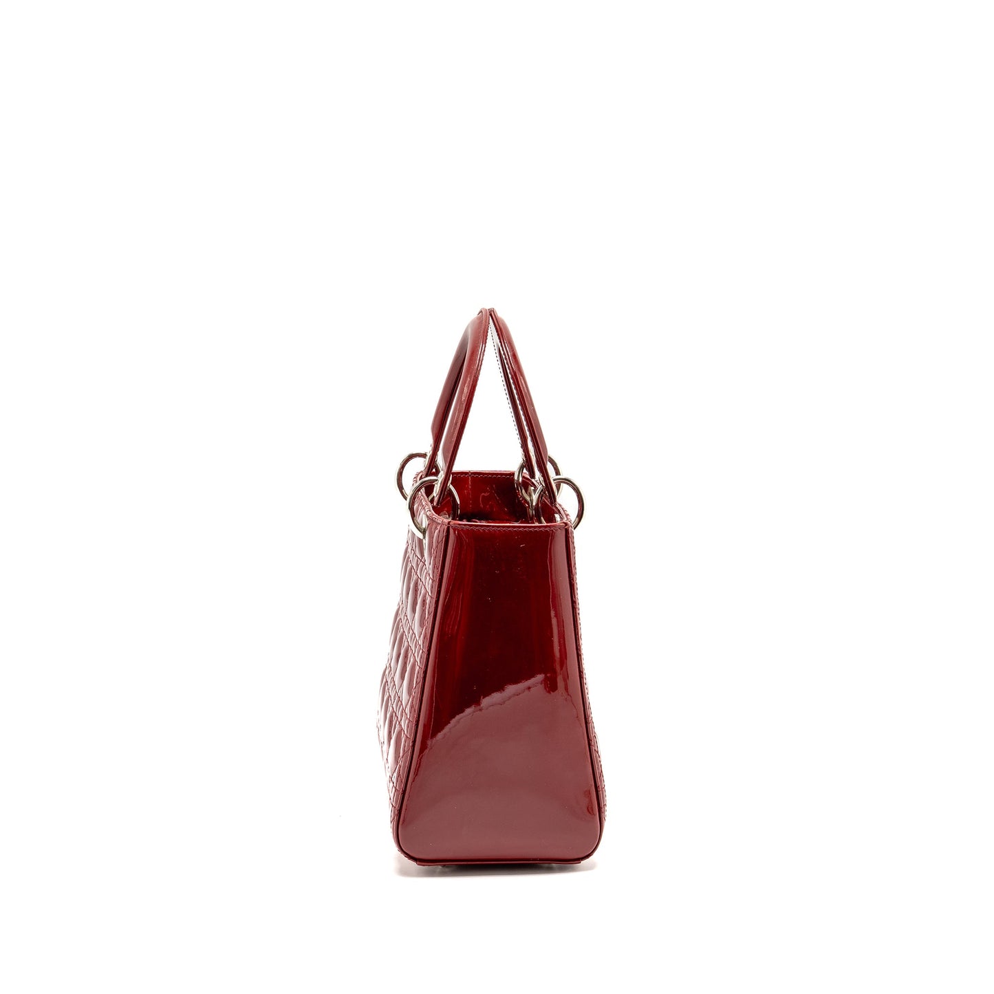 Dior Medium Lady Dior Patent Red