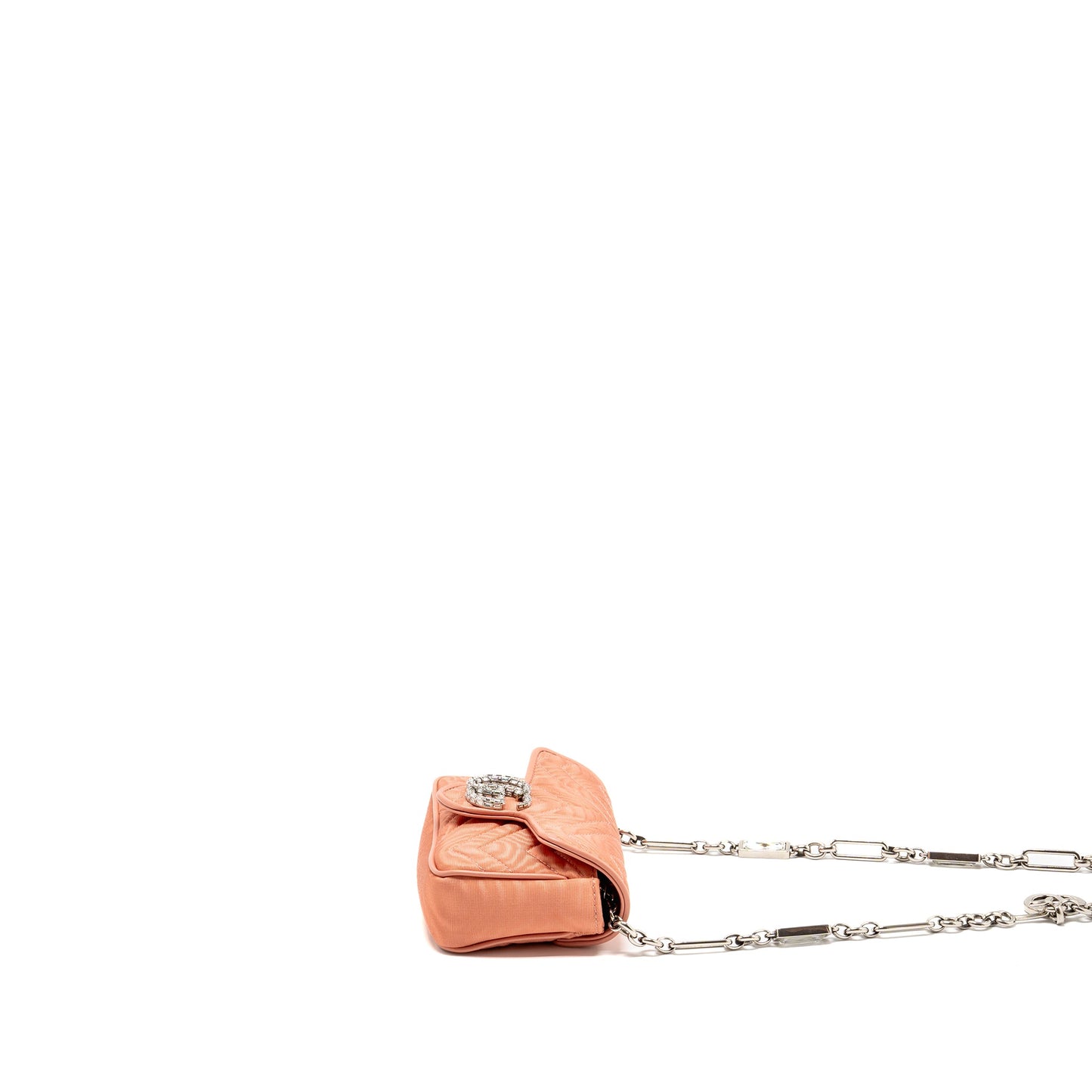 Gucci Marmont crystal chain fabric/ crystal Pink