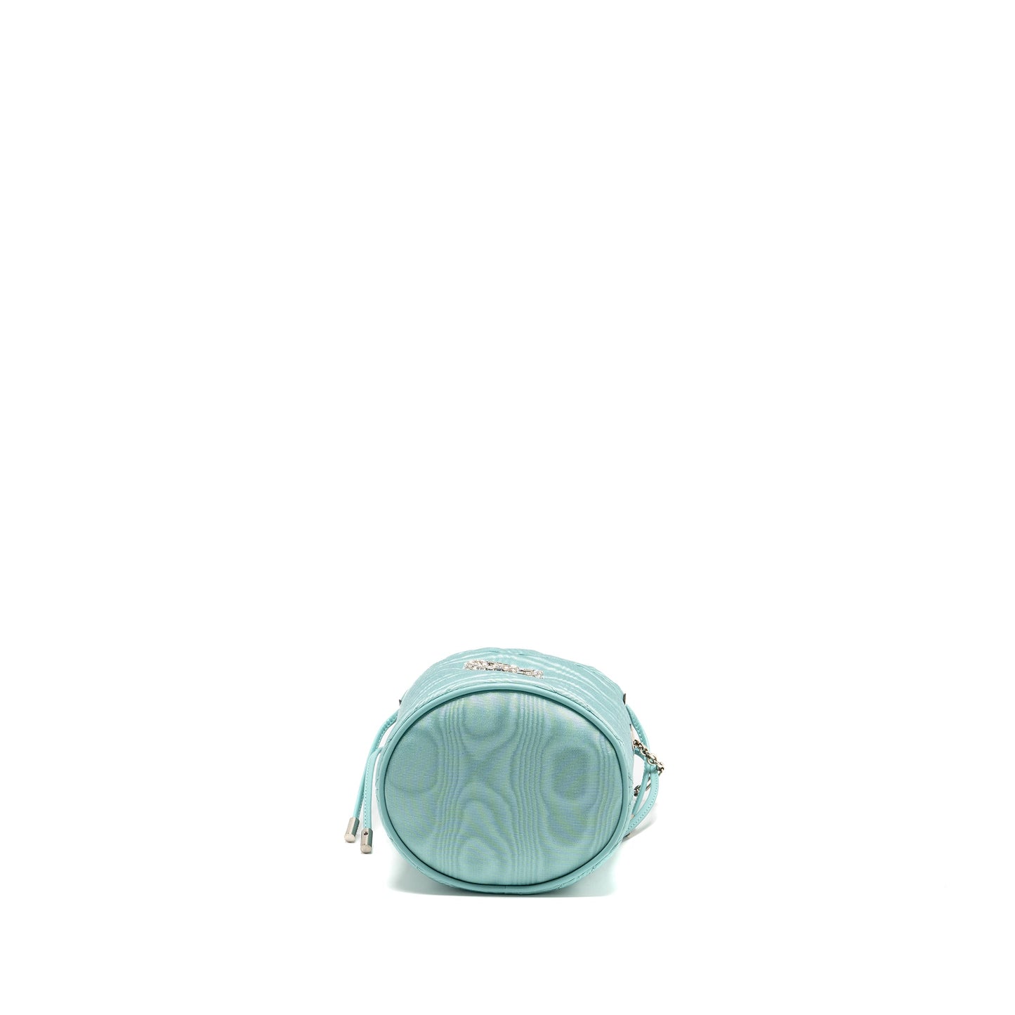 Gucci Marmont silk bucket crystal chain Purse Fabric/ Crystal Light Blue