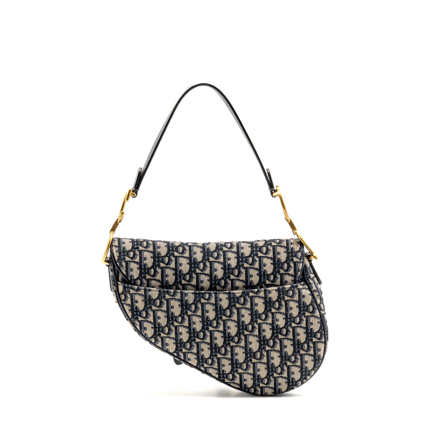 Dior Medium Saddle Purse Blue Oblique Canvas/Calfskin