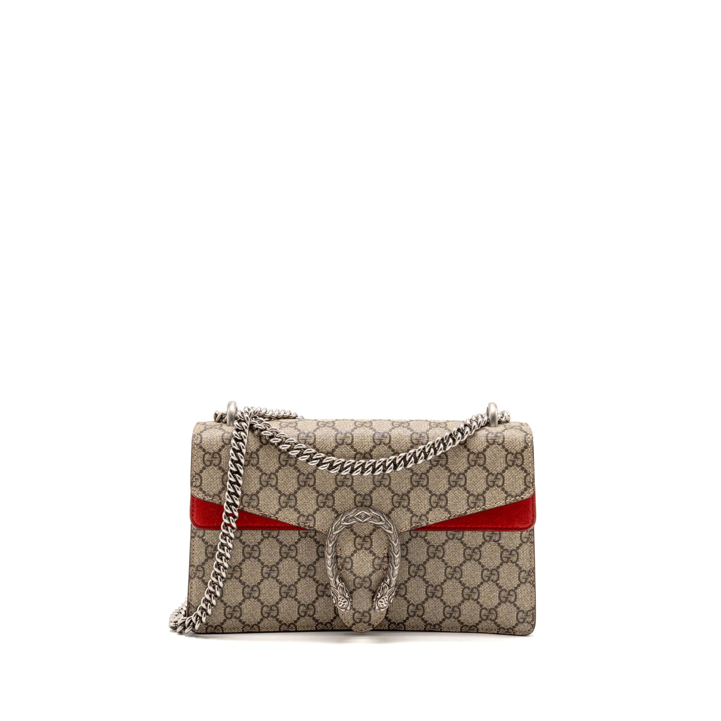 Gucci Small Dionysus Mini Purse Supreme Canvas/Suede Red