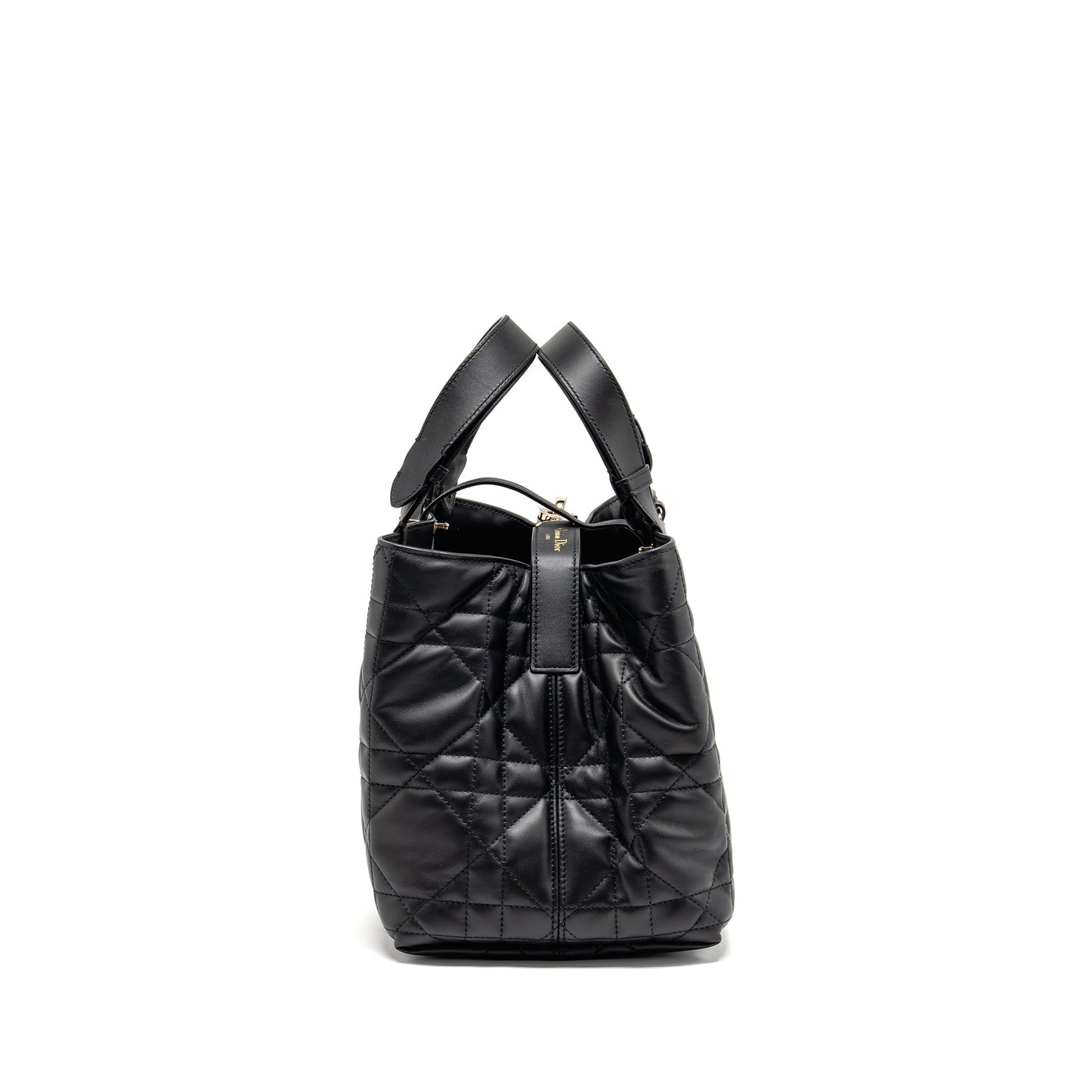 Dior Medium Dior Toujours Tote Purse Macrocannage Calfskin Black