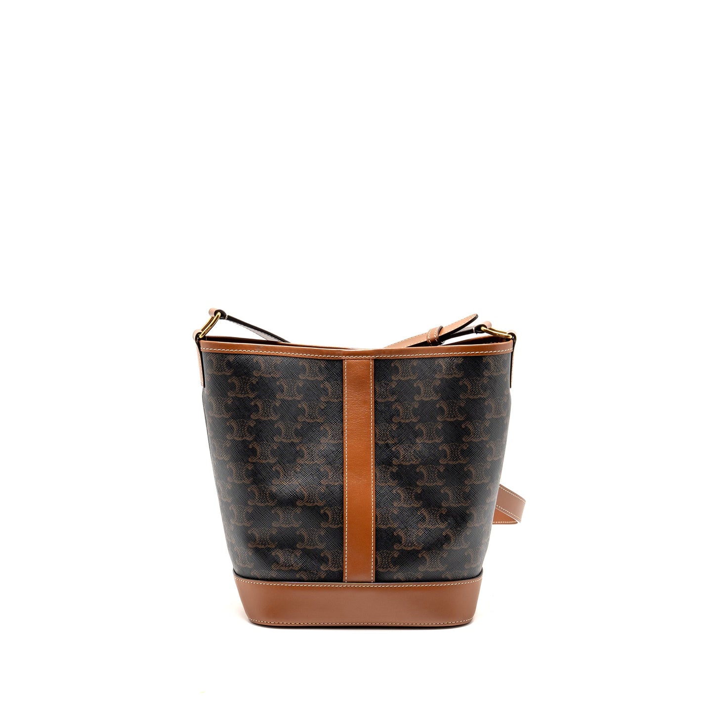 CELINE Small Bucket Purse Triomphe Canvas/ Leather