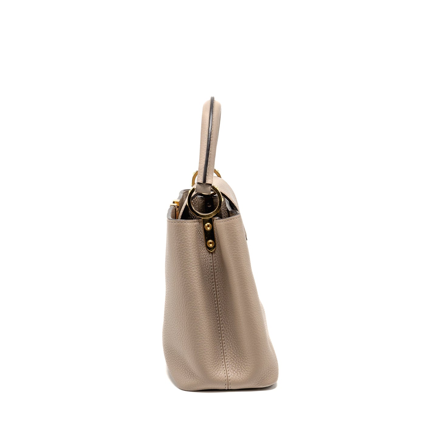 Louis Vuitton Capucines Taurillon Leather Light Grey