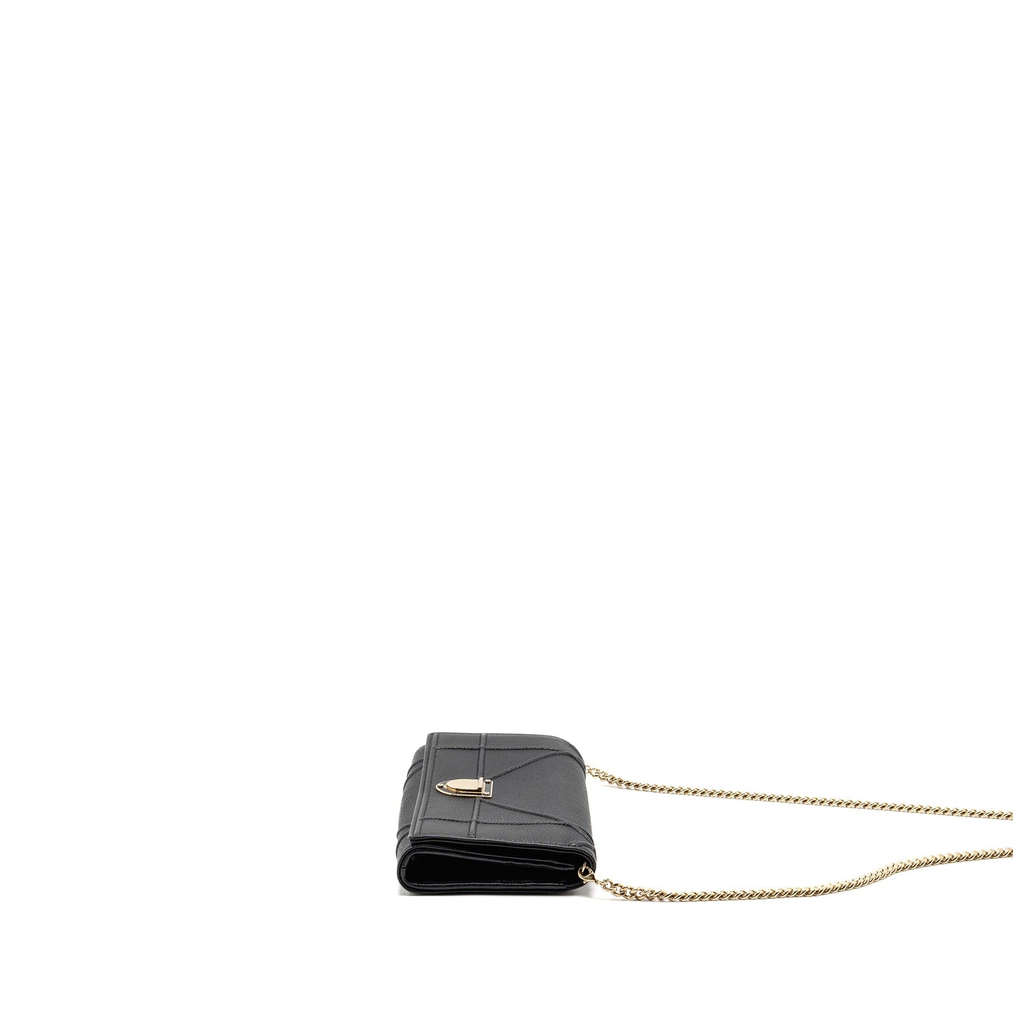 Dior Diorama wallet with Chain calfskin black