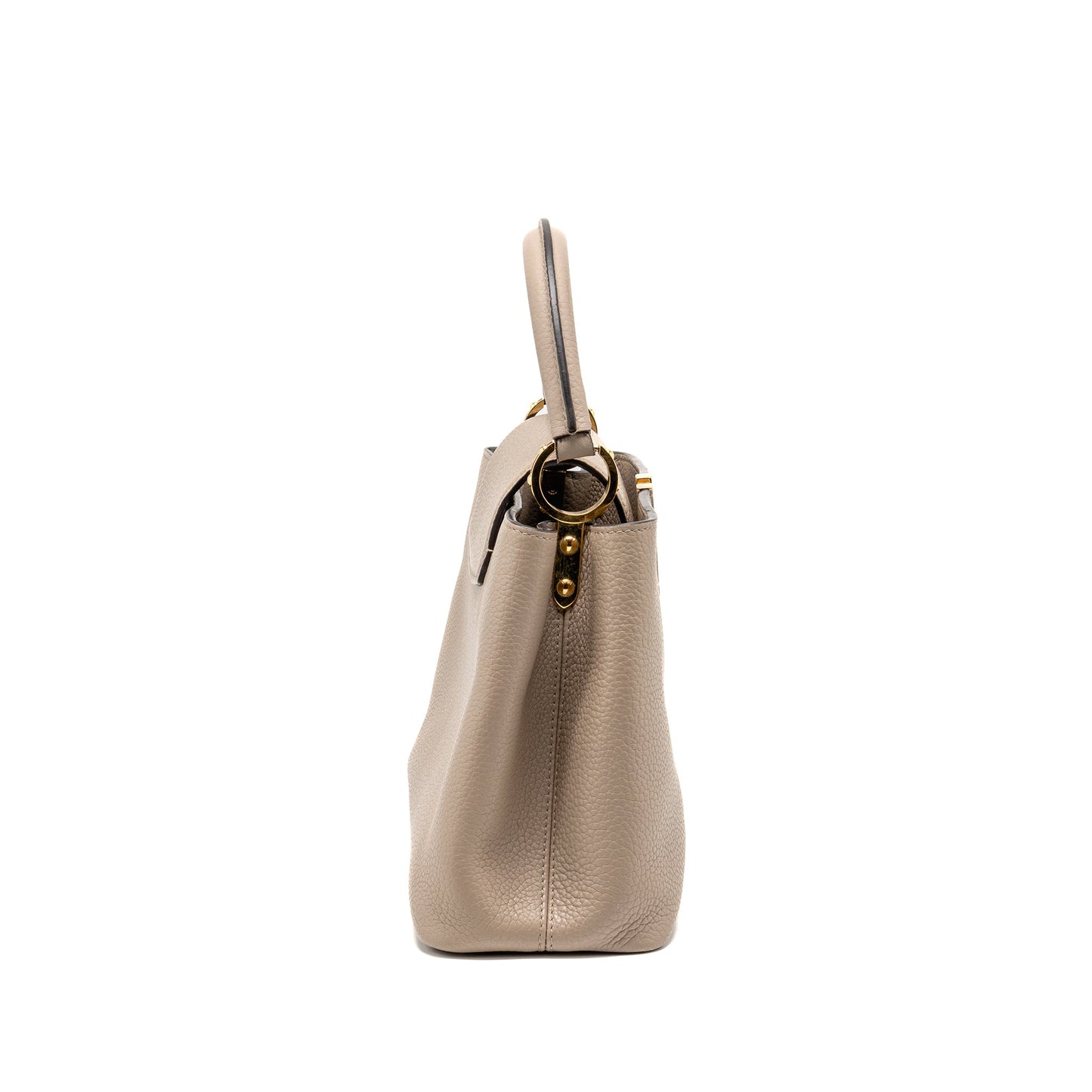 Louis Vuitton Capucines Taurillon Leather Light Grey
