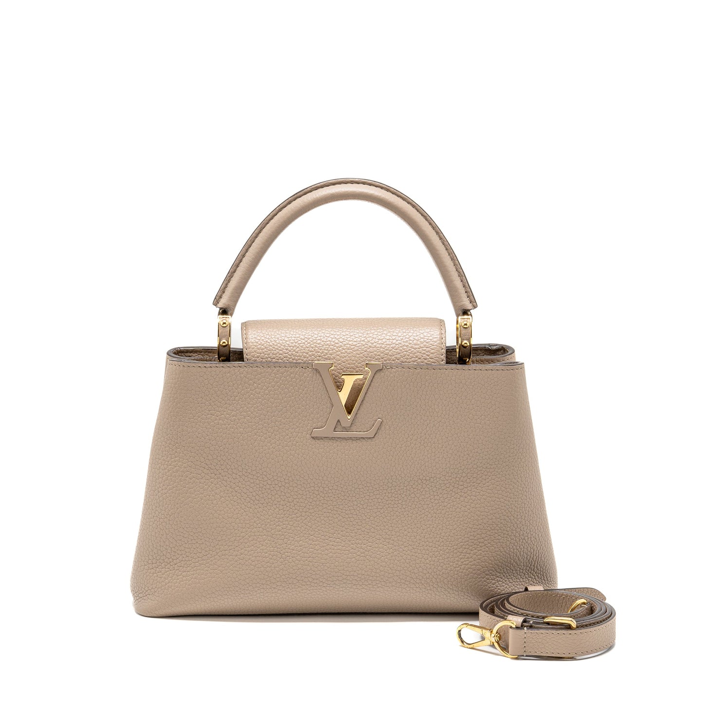Louis Vuitton Capucines Taurillon Leather Light Grey