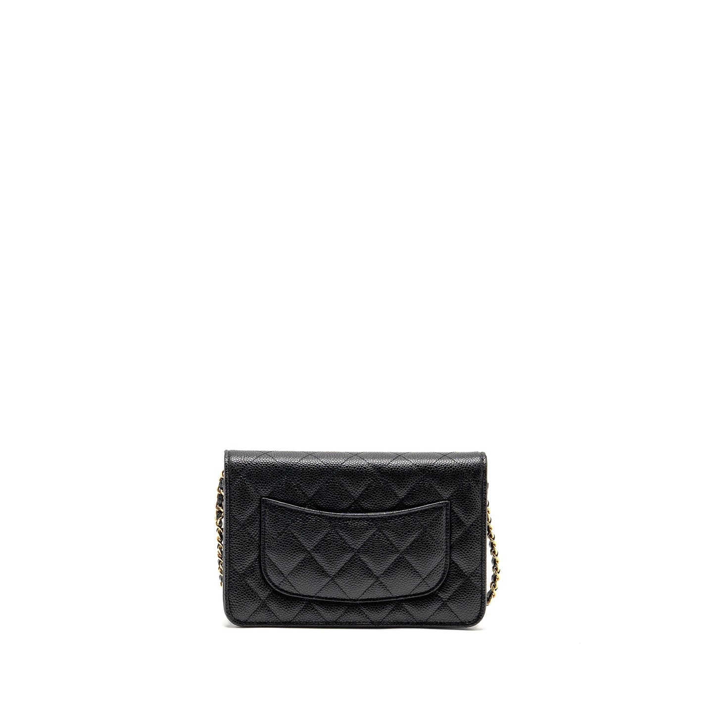 Chanel Classic Wallet On Chain Caviar Black GHW (microchip)