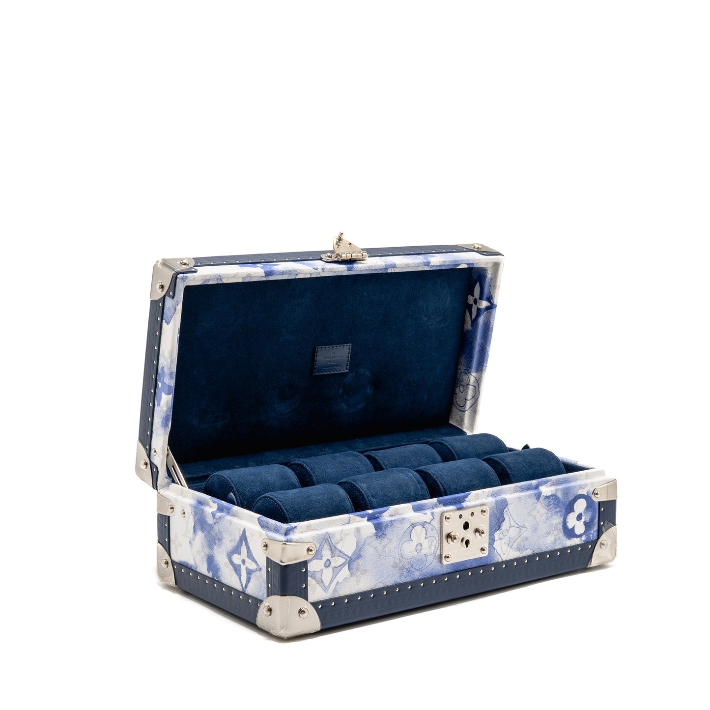 Louis Vuitton Coffret 8 Montres Watch Box Watercolour Monogram Canvas/Calfskin Blue/White