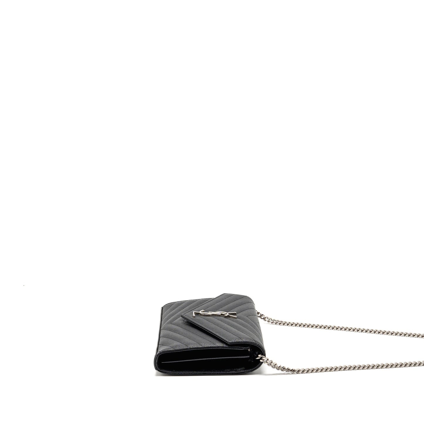 Saint Laurent/ Envelope Chain Wallet Calfskin Black