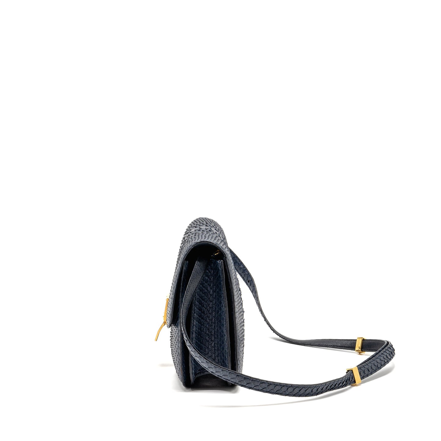 Celine medium classic box Purse python navy