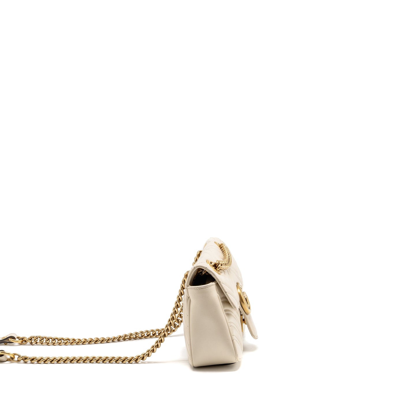 Gucci Mini Marmont Purse calfskin white
