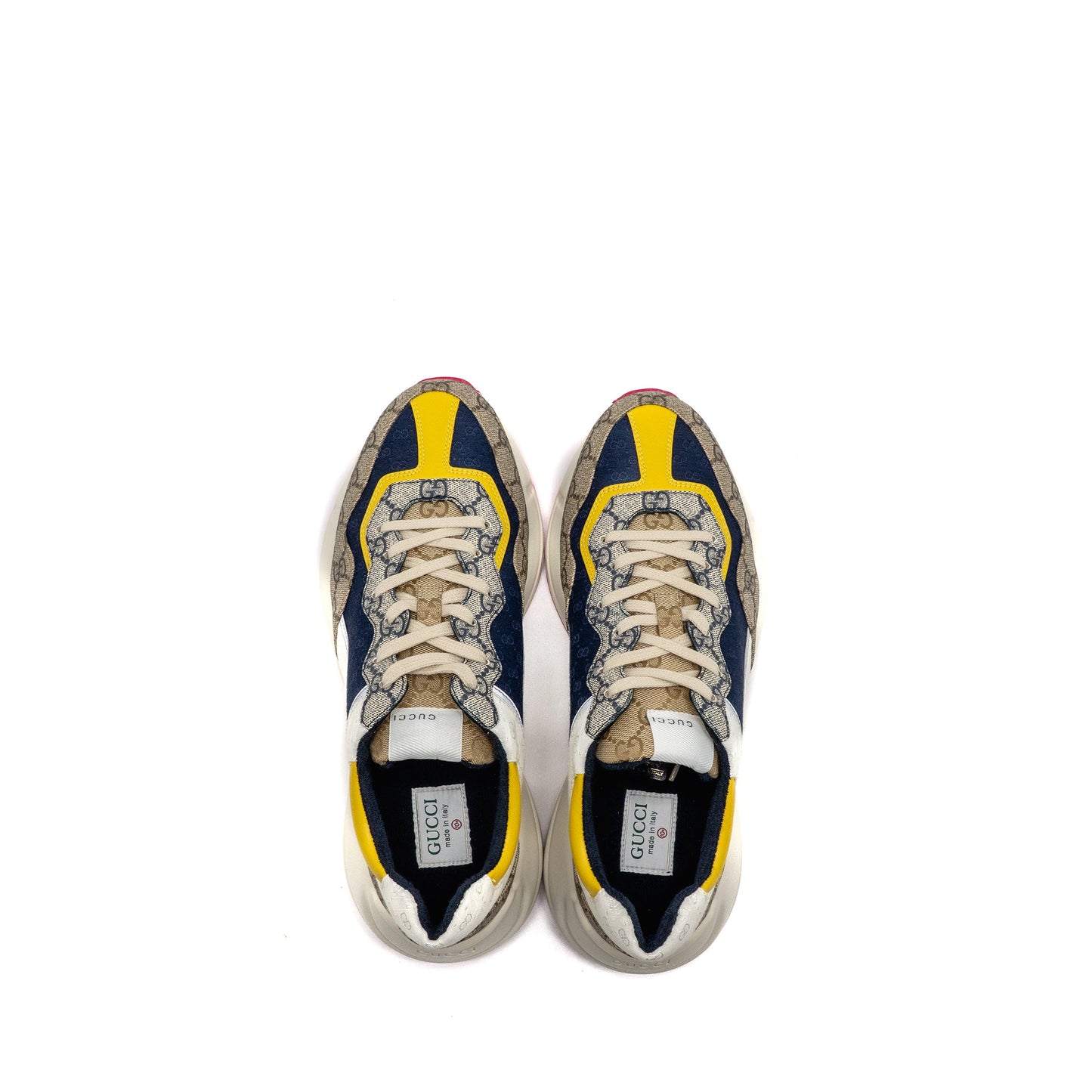 Gucci size 10.5 Rhyton Sneaker Supreme Canvas Multicoloured