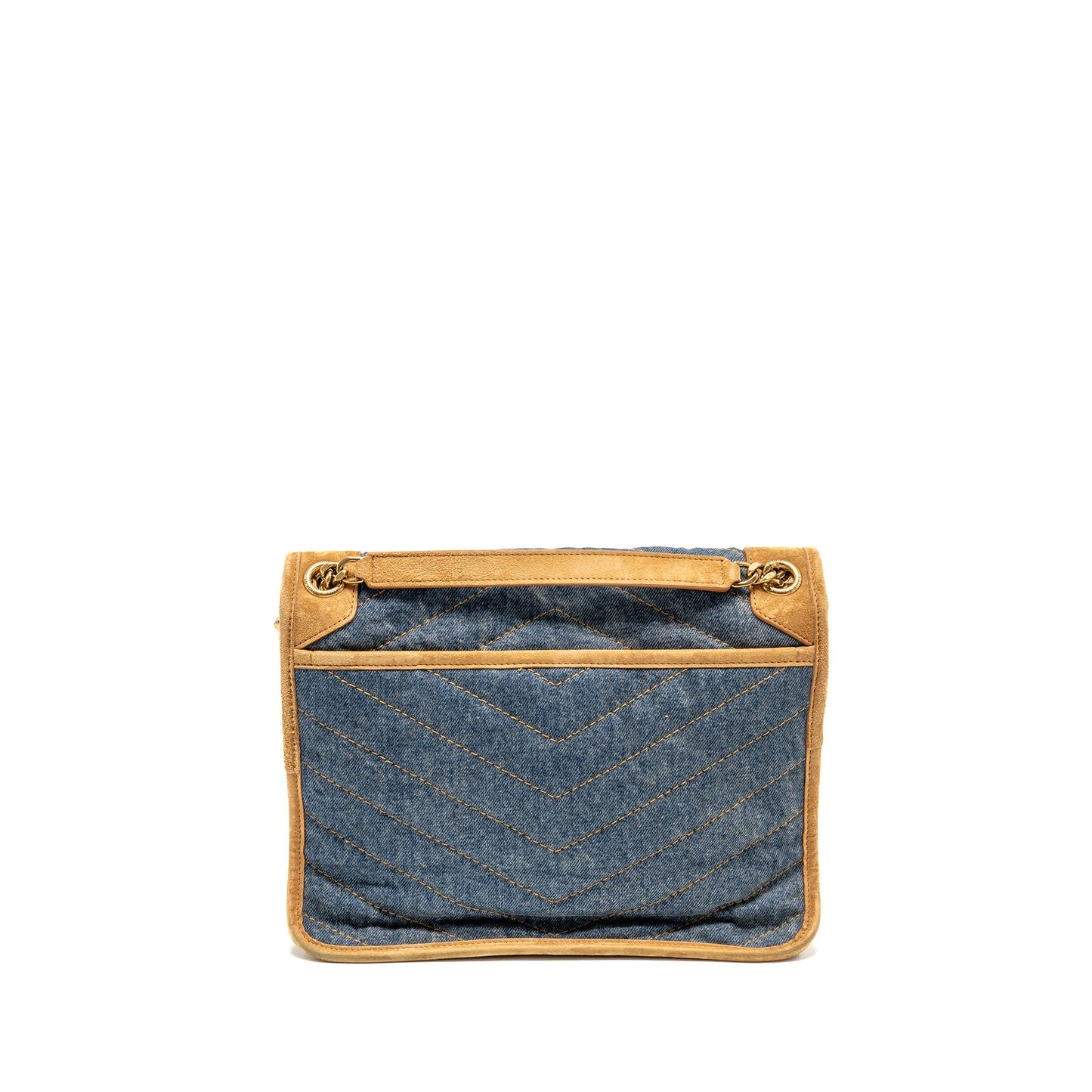 Saint Laurent/ Niki Mini Purse Denim Blue/ CINNAMON