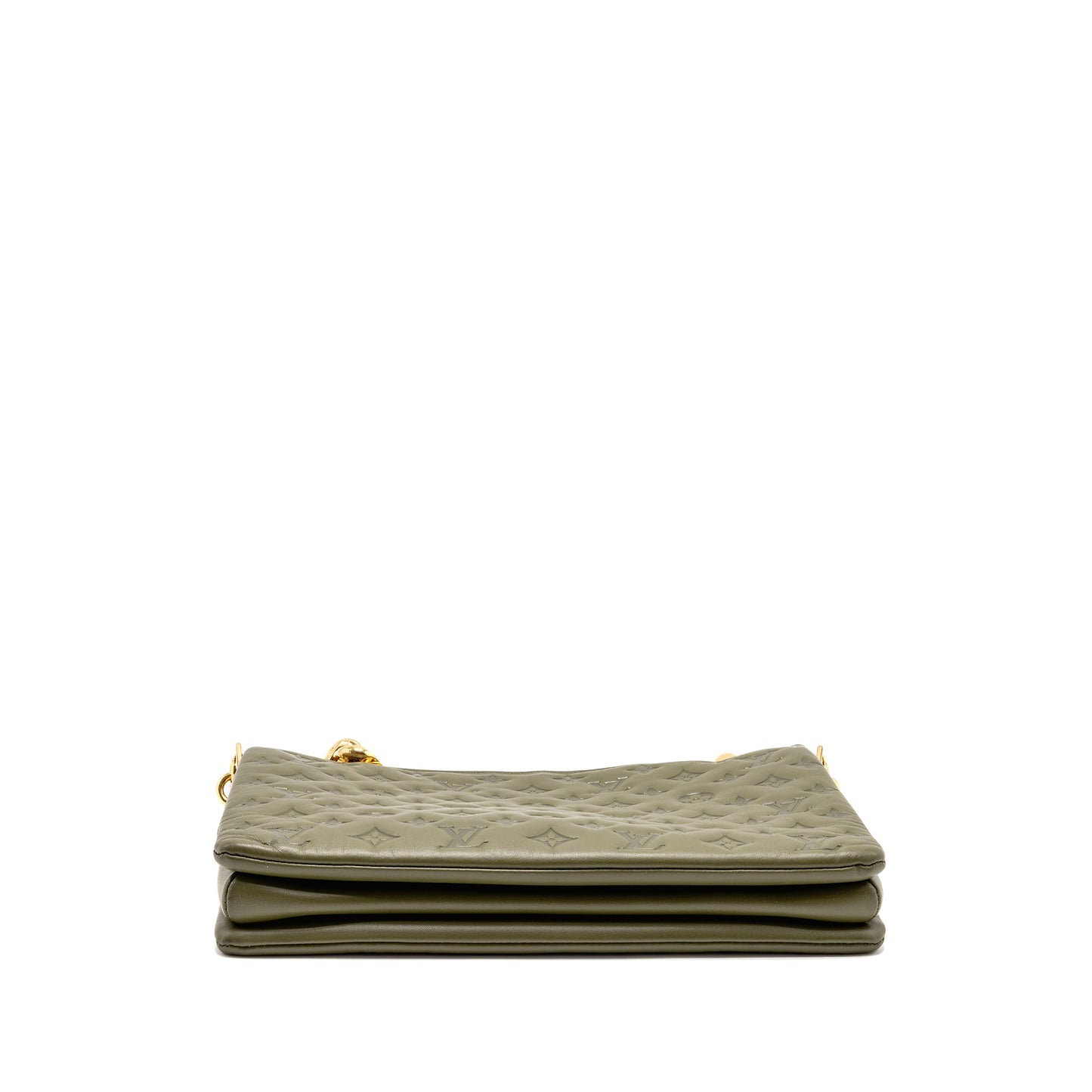 Louis Vuitton Coussin Monogram-embossed Puffy Lambskin Khaki