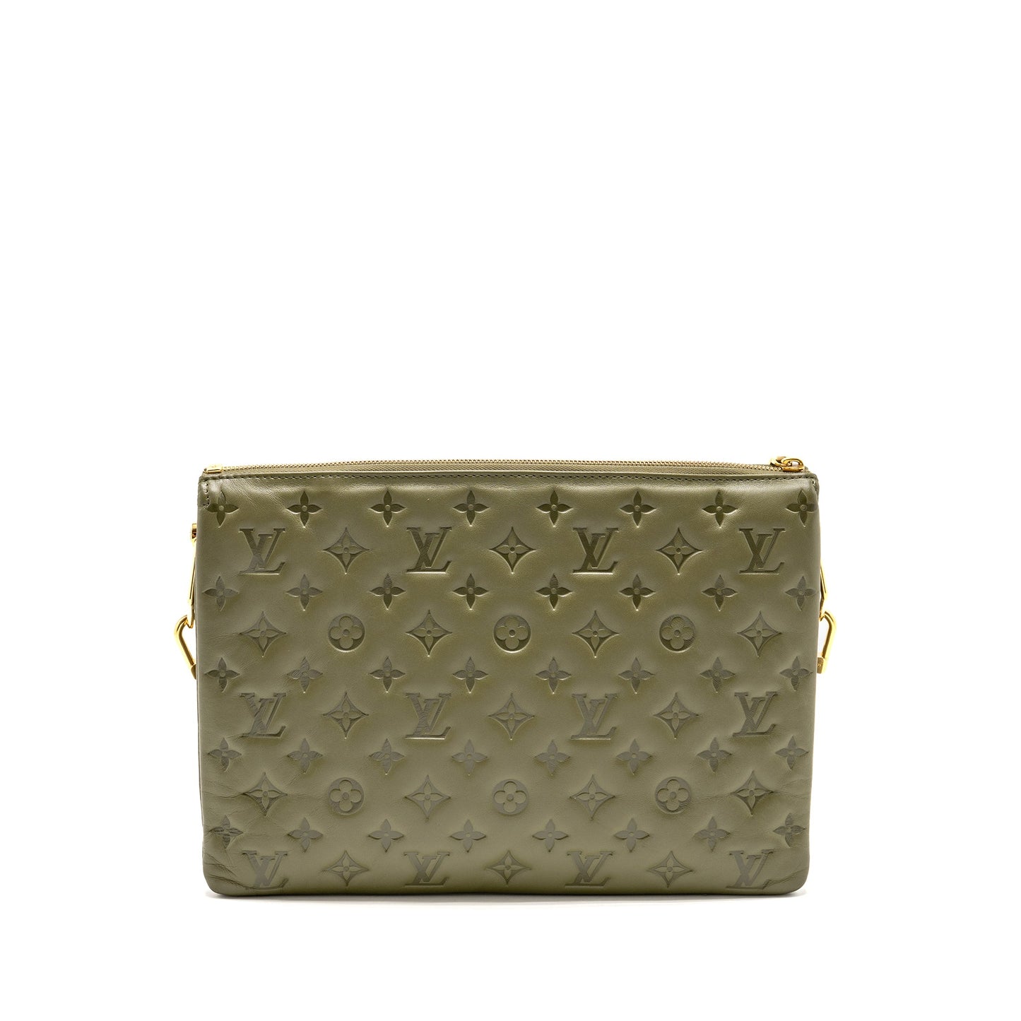 Louis Vuitton Coussin Monogram-embossed Puffy Lambskin Khaki