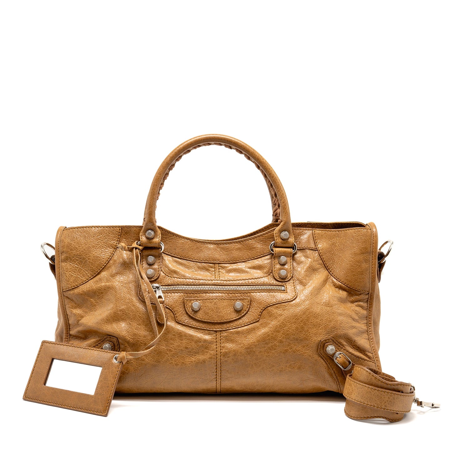 Balenciaga Classic City Purse Aged Calfskin Dark Beige