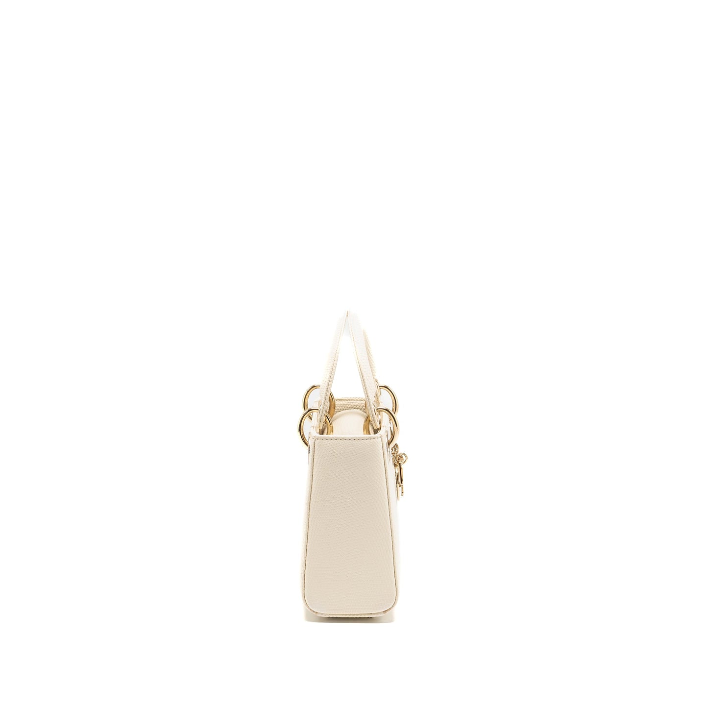 Dior Mini lady Dior Lizard White