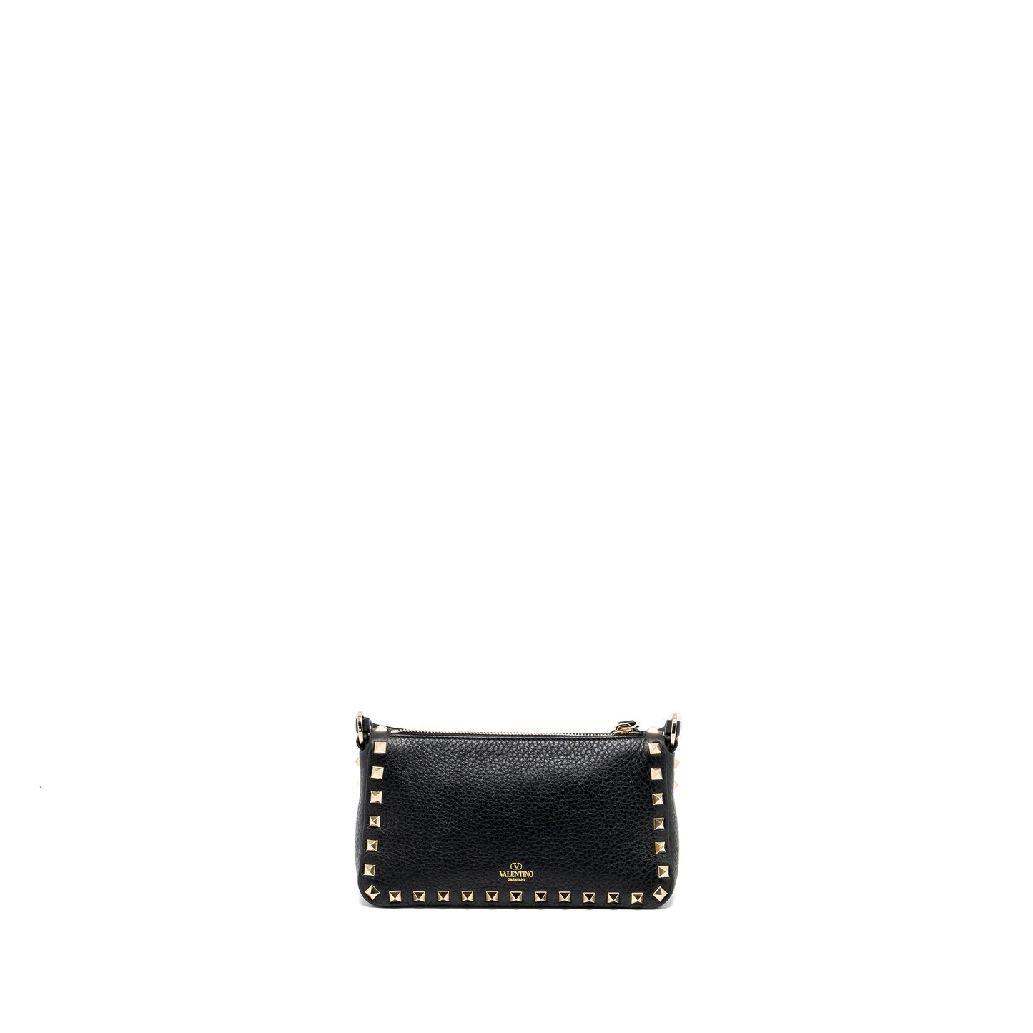 Valentino Rockstud Small Top Handle Mini Purse Calfskin Black