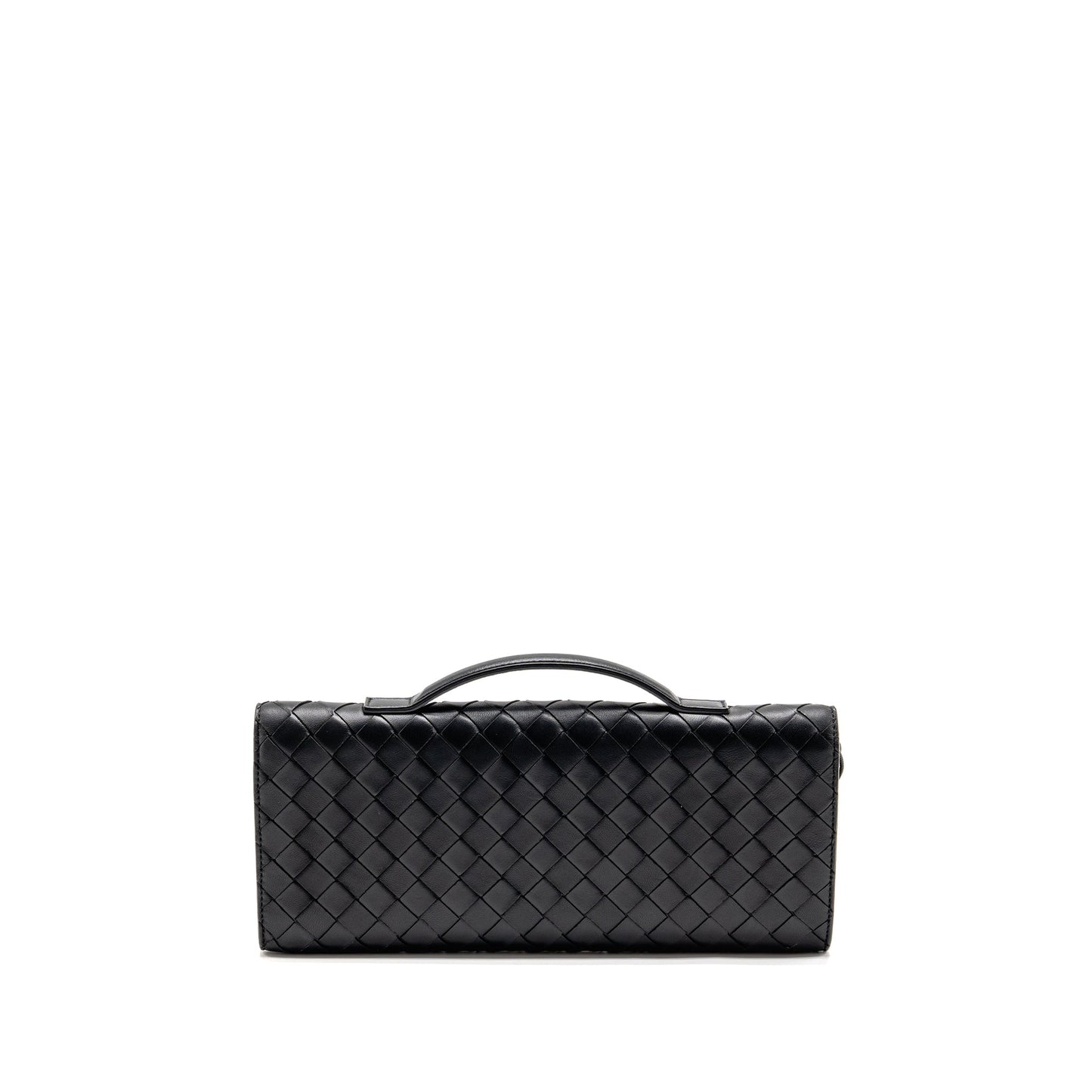 Bottega Veneta Andiamo Clutch Intrecciato Calfskin Black