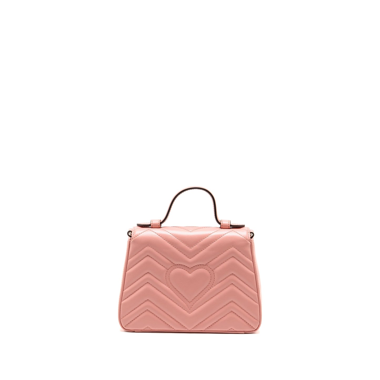 Gucci Marmont Mini Top Handle Purse Calfskin Pink
