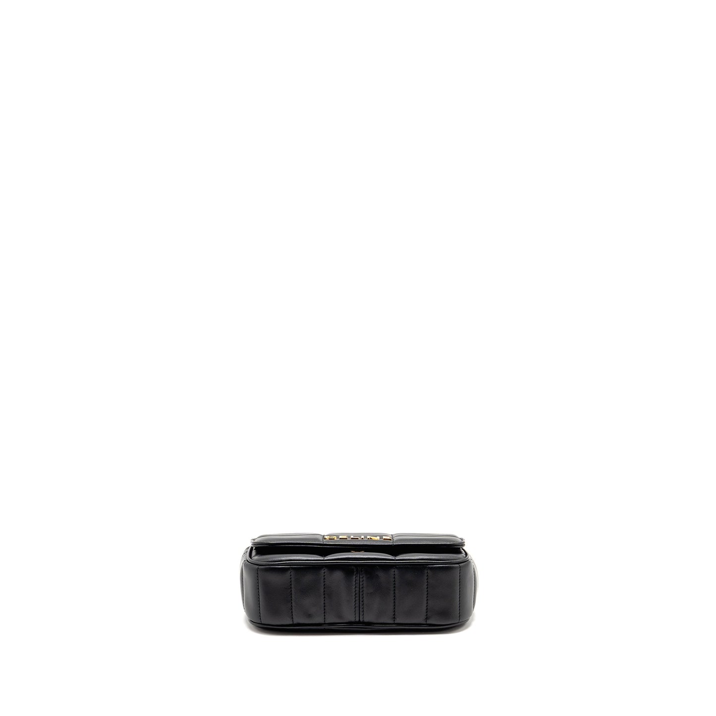 Celine Matelasse Mini Chain Mini Purse Calfskin Black