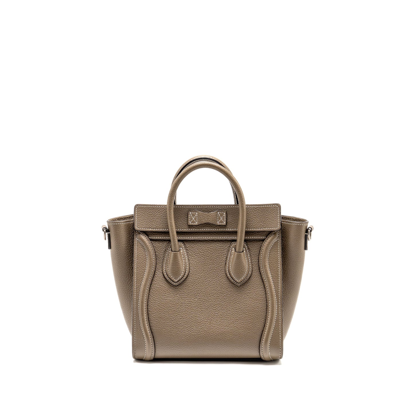 Celine Nano Luggage Purse calfskin grey