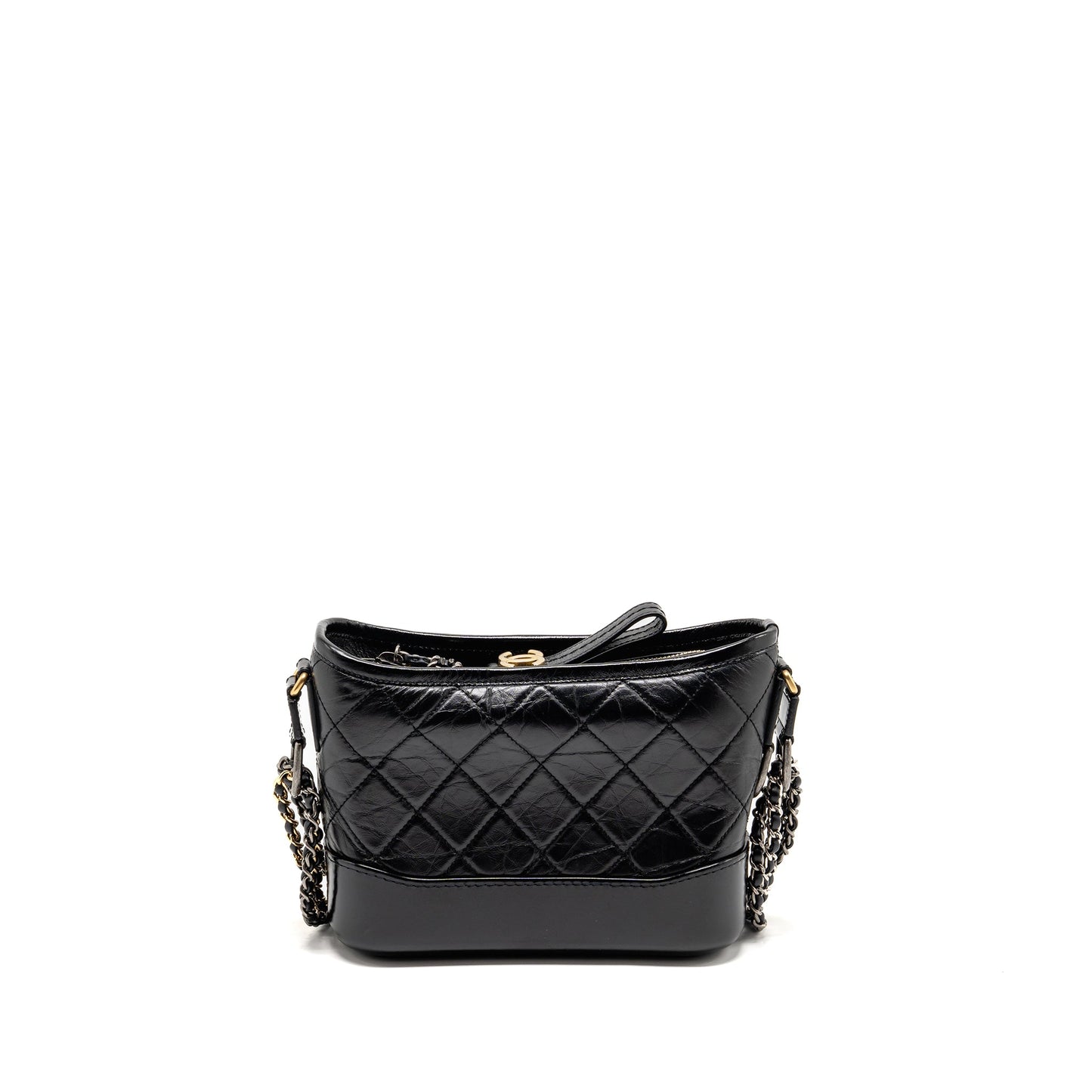 Chanel Small Gabrielle Hobo Bag calfskin Black Multicolor hardware