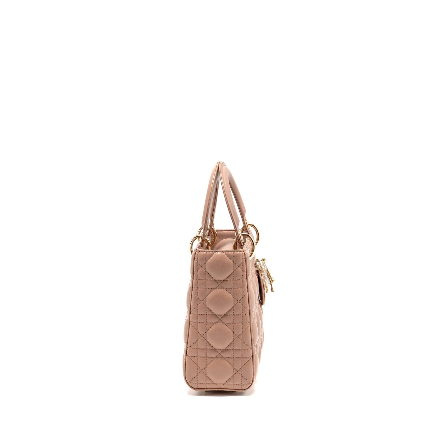 Dior Small Lady Dior Lambskin Dark Pink