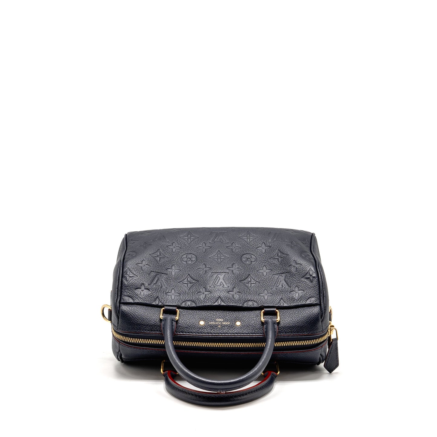 Louis Vuitton Speedy 25 Bandouliere Monogram Empreinte Navy / Red
