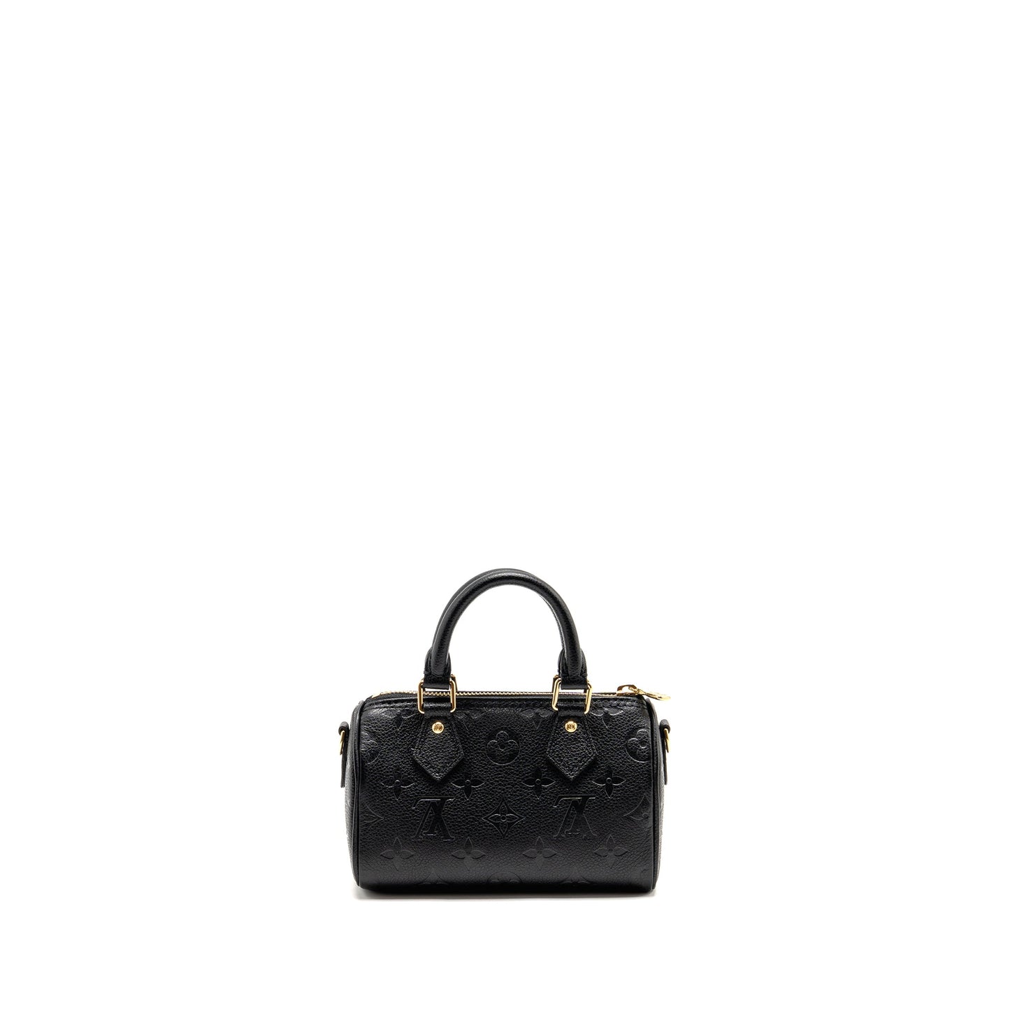 Louis Vuitton Nano Speedy Monogram Empreinte leather black