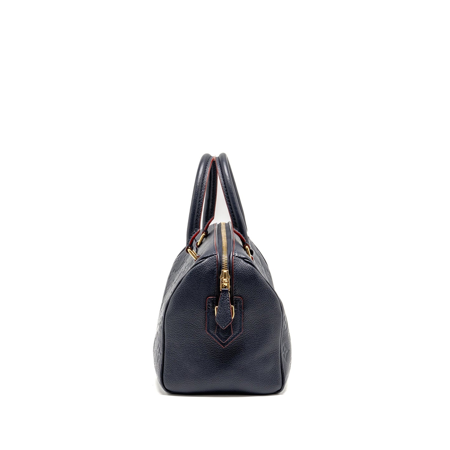 Louis Vuitton Speedy 25 Bandouliere Monogram Empreinte Navy / Red