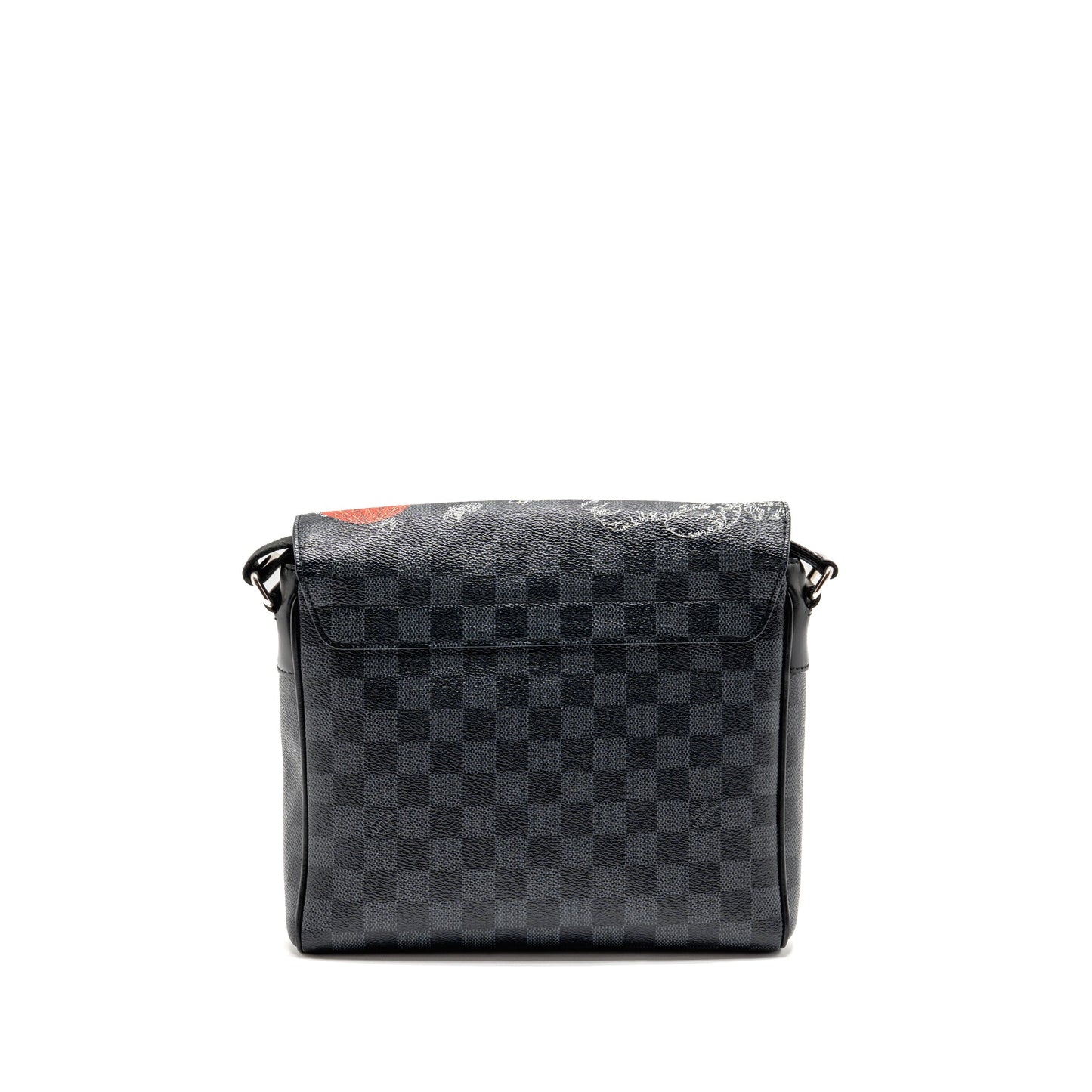 Louis Vuitton World Map District Messenger Purse Damier Graphite Canvas