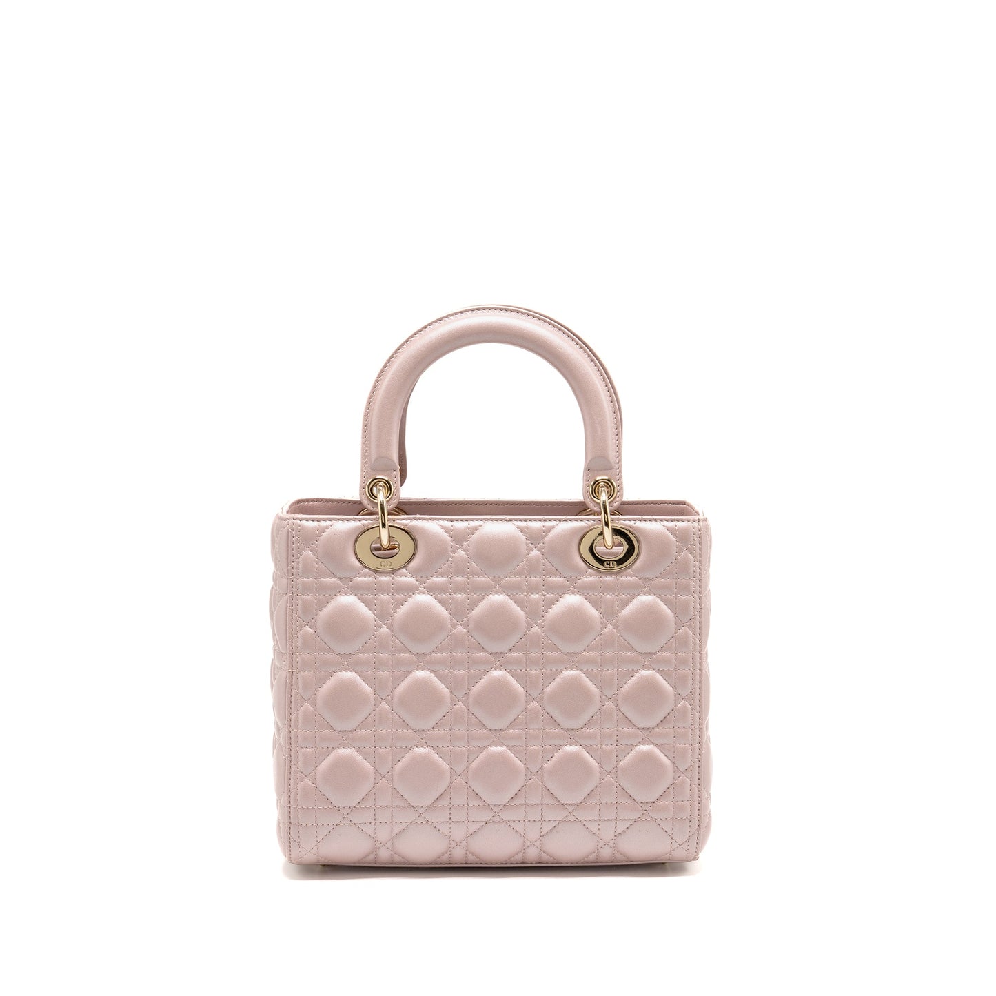 Dior Medium Lady Dior Lambskin Iridescent Pink