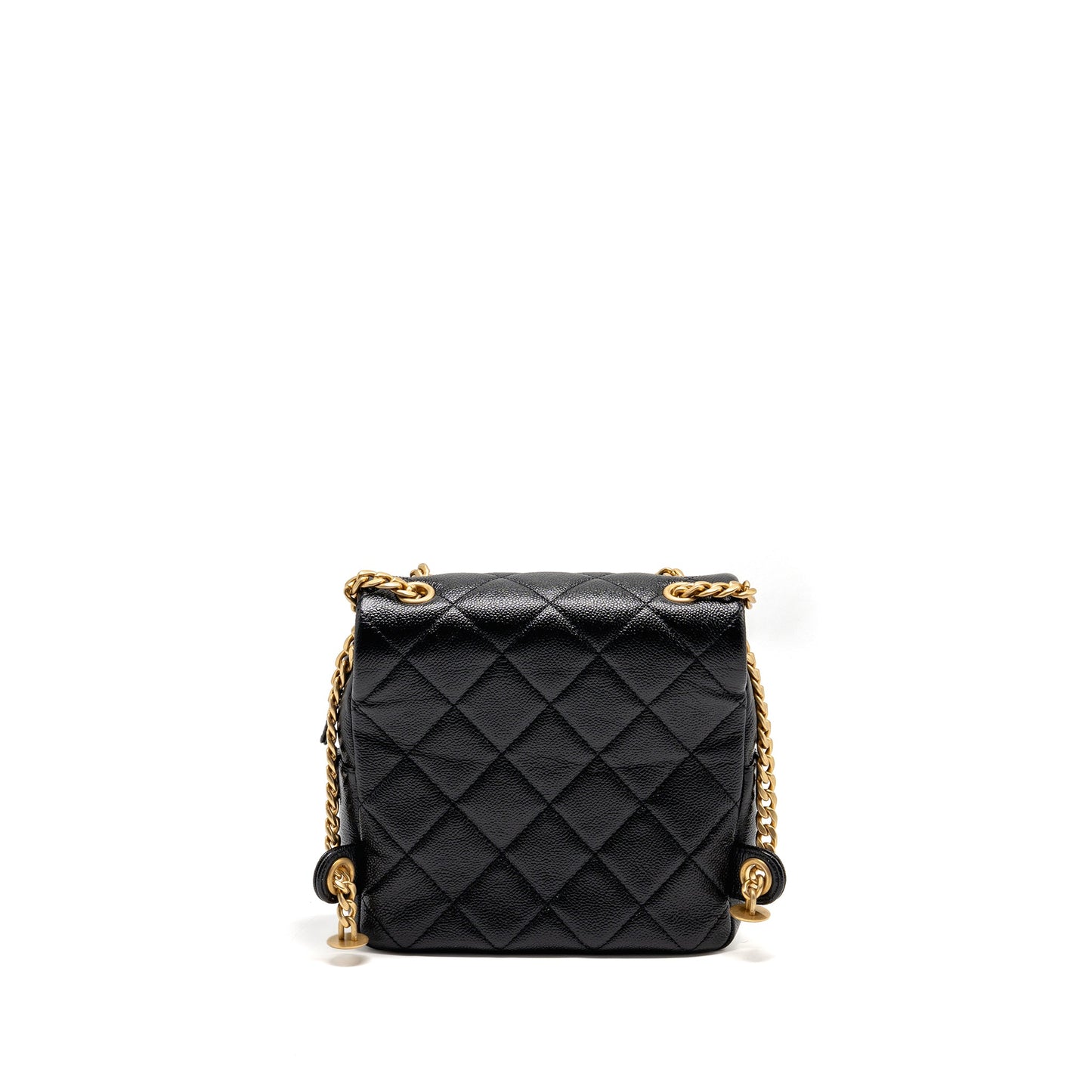 Chanel Quilted Flap Backpack Caviar Black GHW (Microchip)