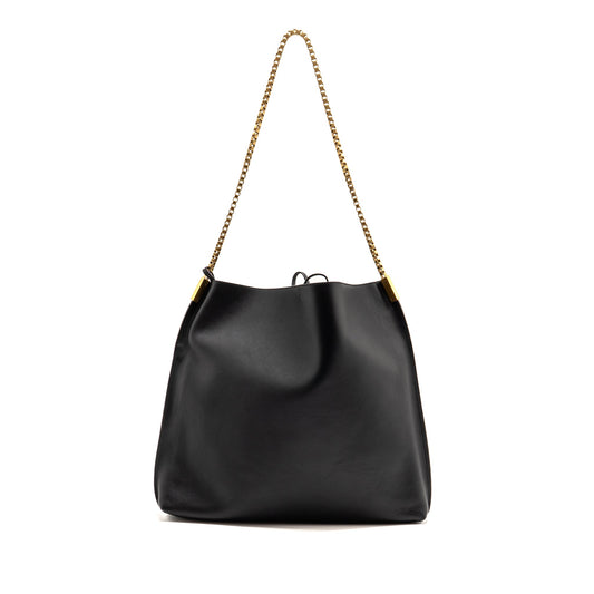 Saint Laurent/ Suzanne Hobo Purse Calfskin Black