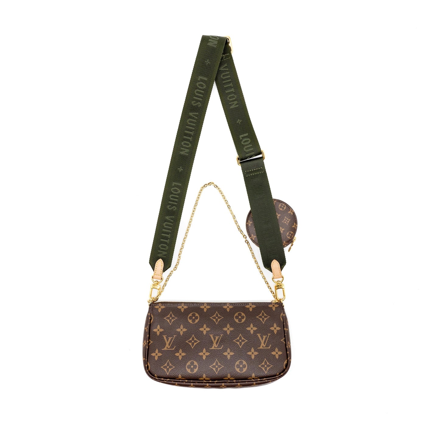 Louis Vuitton Multi Pochette Monogram Canvas Khaki STRAP
